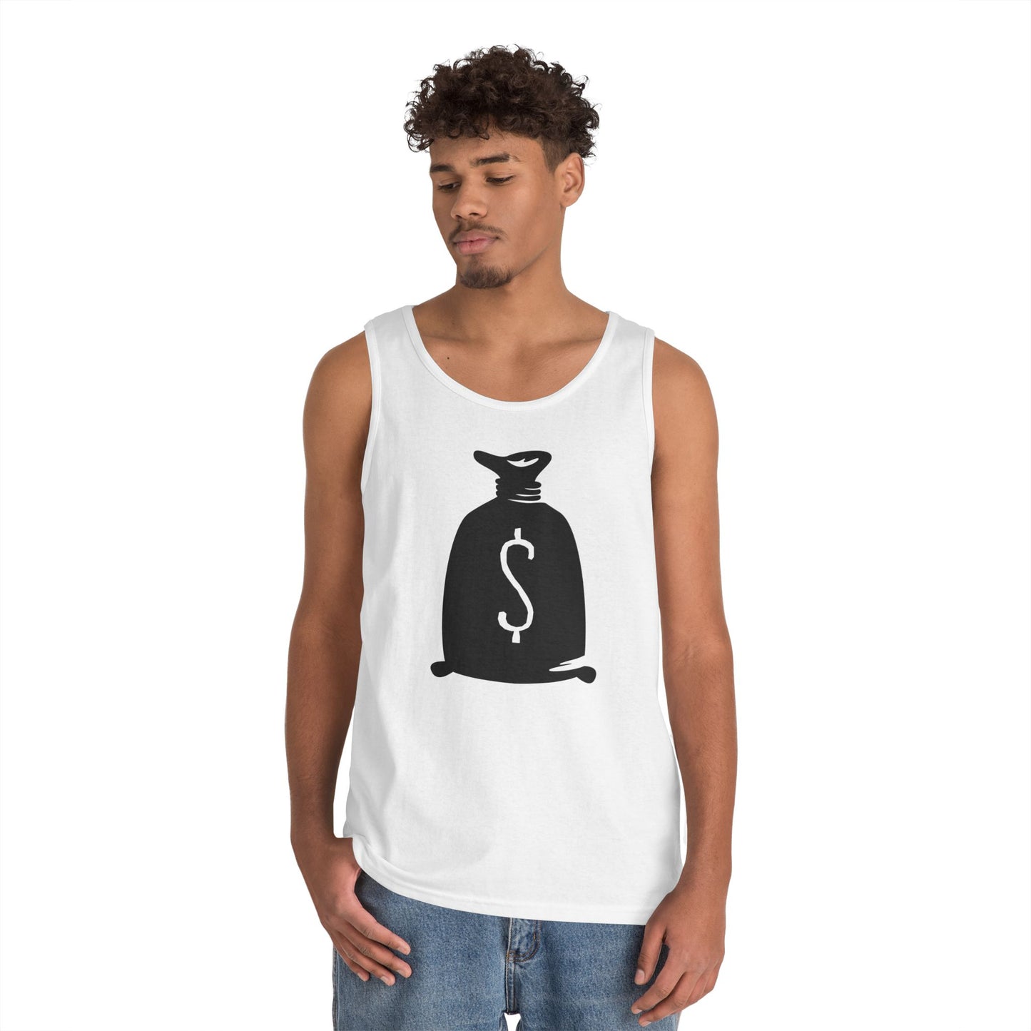 Unisex Heavy Cotton Tank Top - Bank Money Bag X 300