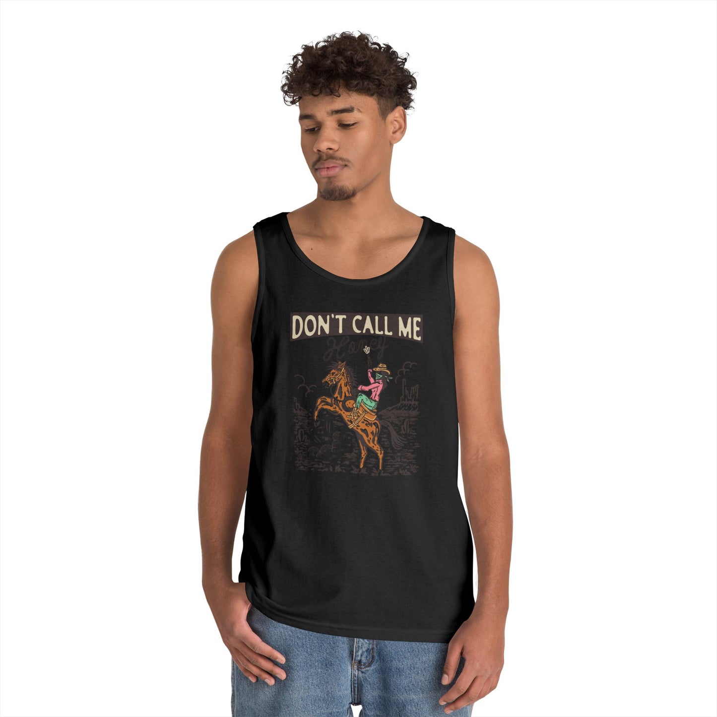 Unisex Heavy Cotton Tank Top - Cowgirl Rodeo Western - Dont Call Me Honey