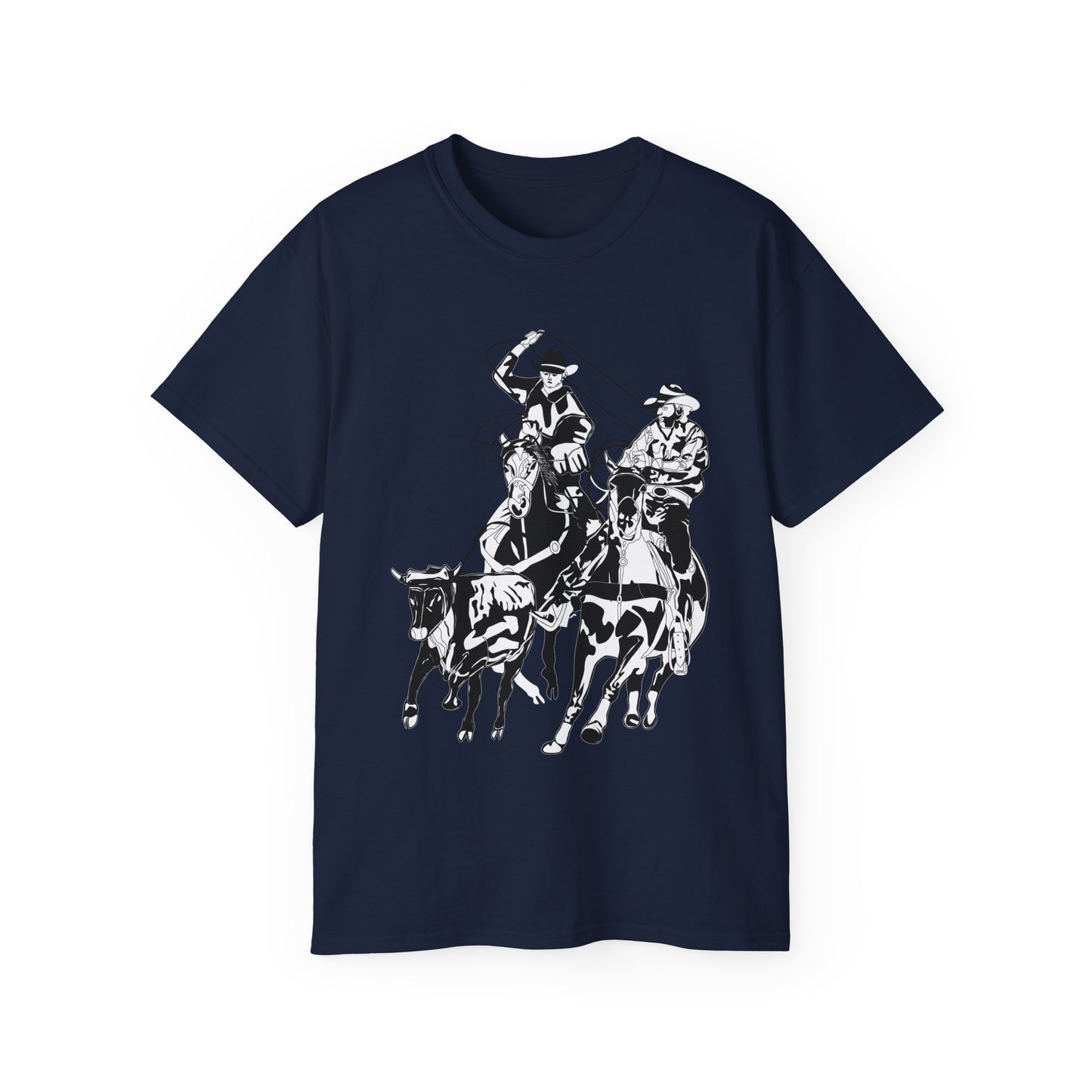 Unisex Ultra Cotton Tee - California Rodeo - Salinas Team Roping - BW