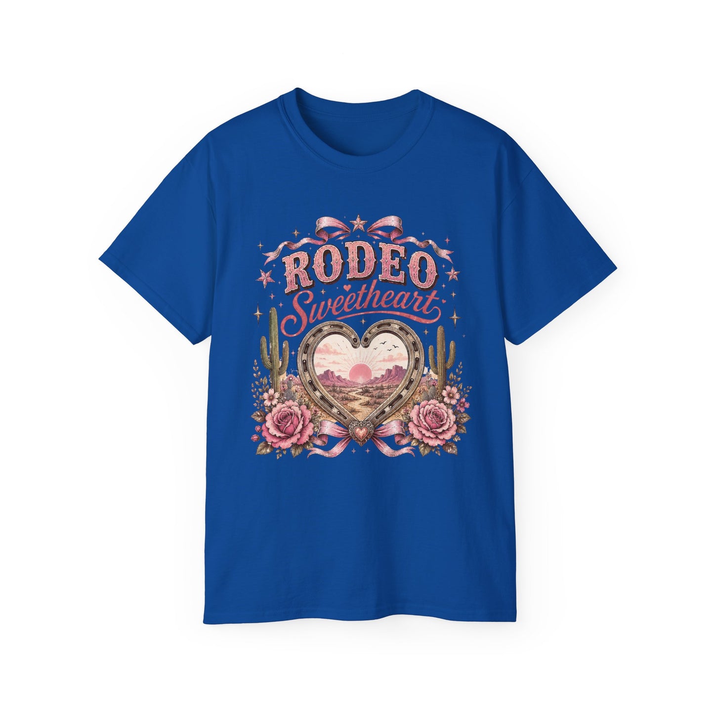 T-Shirt - Rodeo sweetheart with floral details