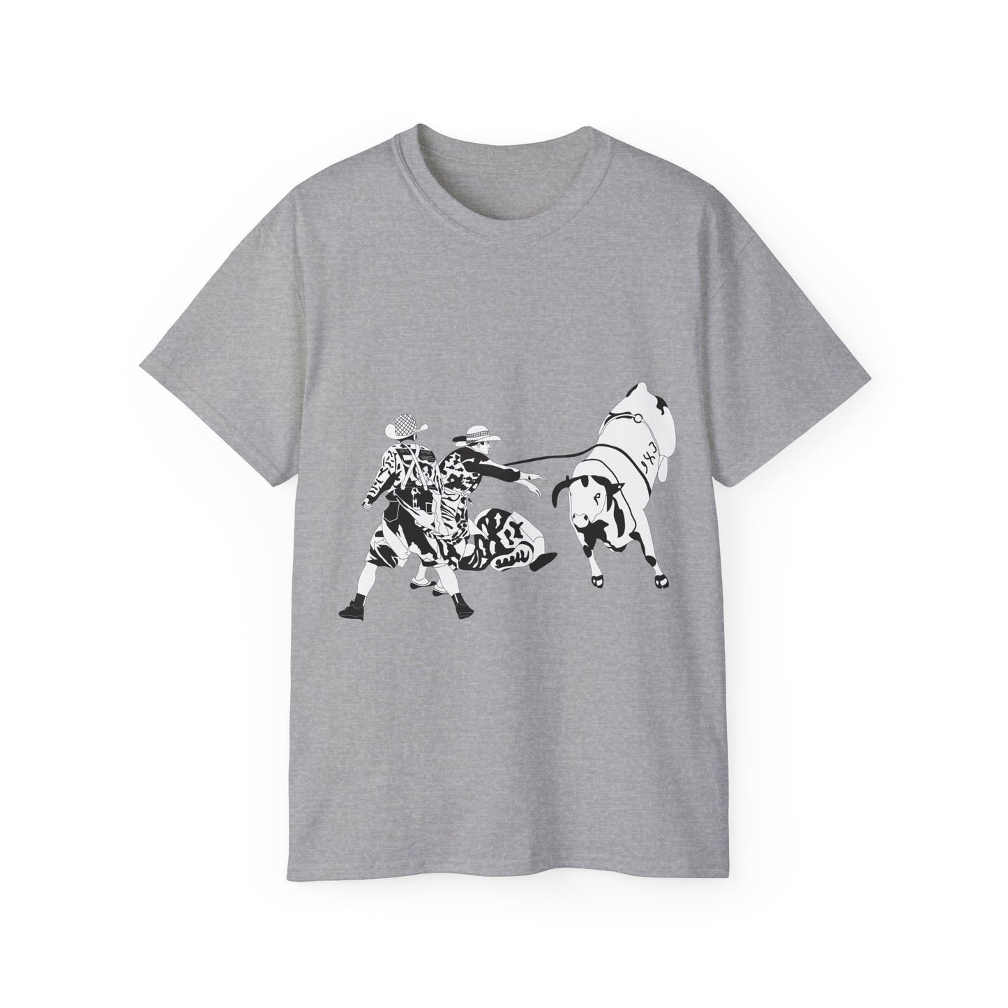 Unisex Ultra Cotton Tee - Clowns and Bull - BW