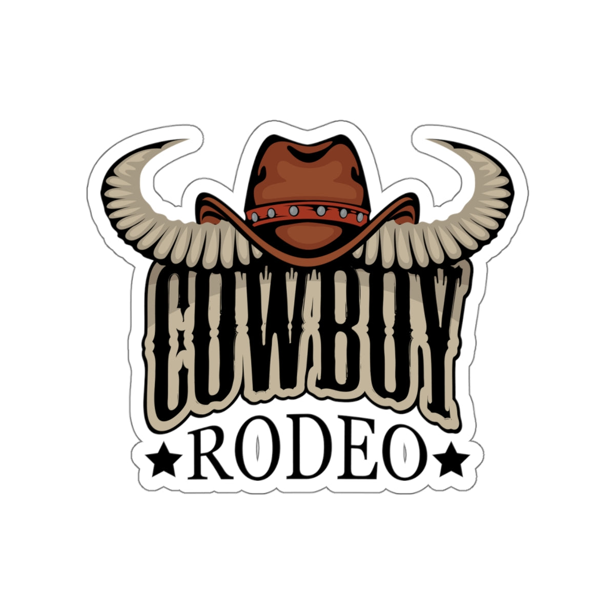 Die-cut stickers - Cowboy Rodeo - Horn