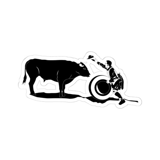 Kiss-Cut Stickers - Clown and Bull - BW