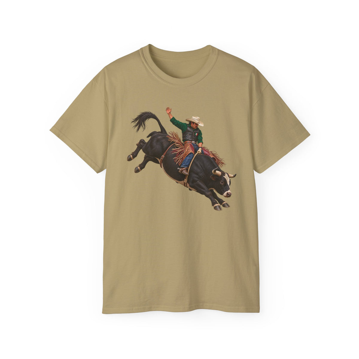 Unisex Ultra Cotton Tee - Cowboys - Bull Rider - Latino - without Text - 3D Transparent