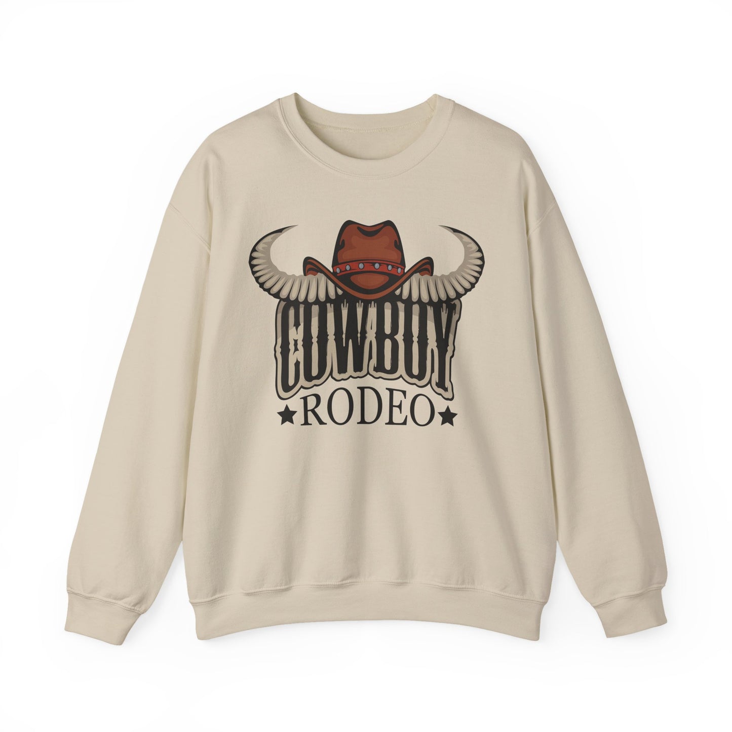 Crewneck Sweatshirt - Cowboy Rodeo - Horn