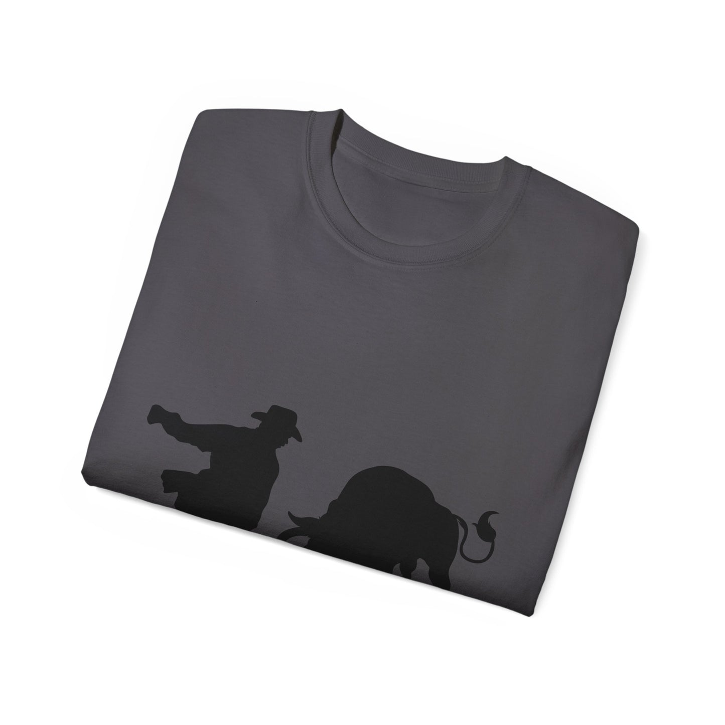 Unisex Ultra Cotton Tee - Clown and Bull - Silhouette