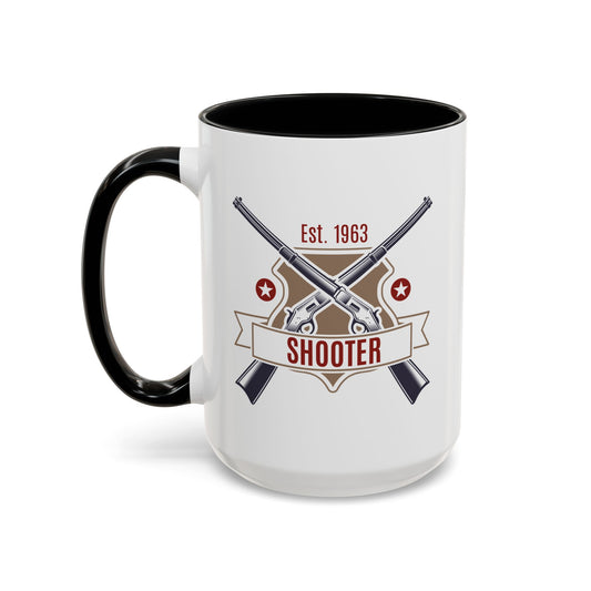 Accent Coffee Mug (11, 15oz) - Shooter - Revolver
