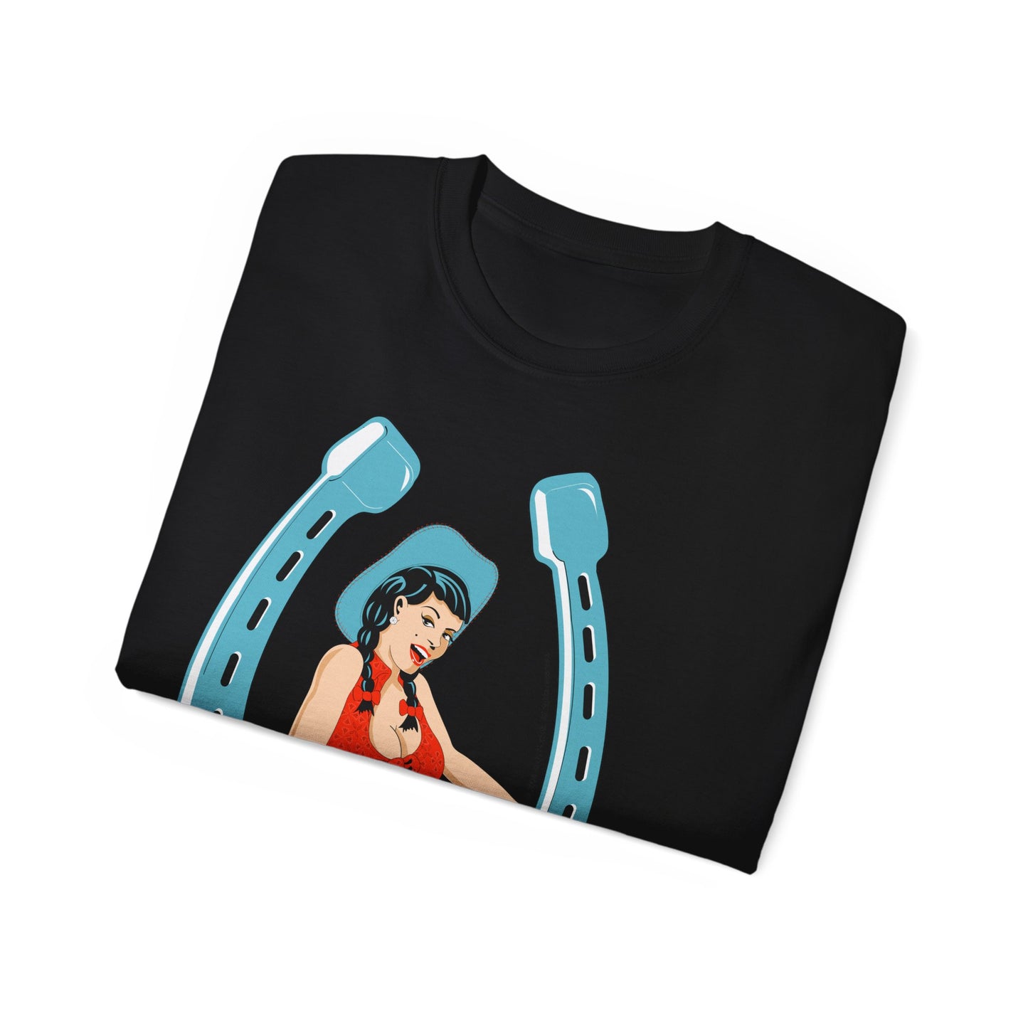 Unisex Ultra Cotton Tee - Sexy Cowgirl Luck - Lady Luck