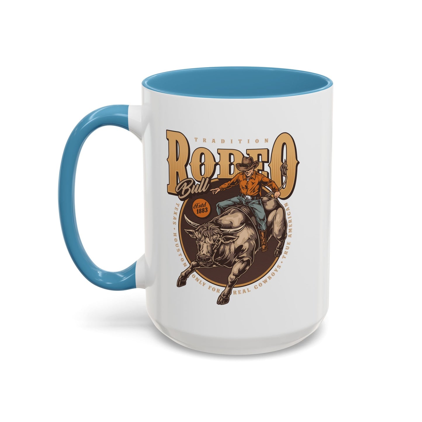 Accent Coffee Mug (11, 15oz) - Tradition Rodeo Bull - Real Cowboys