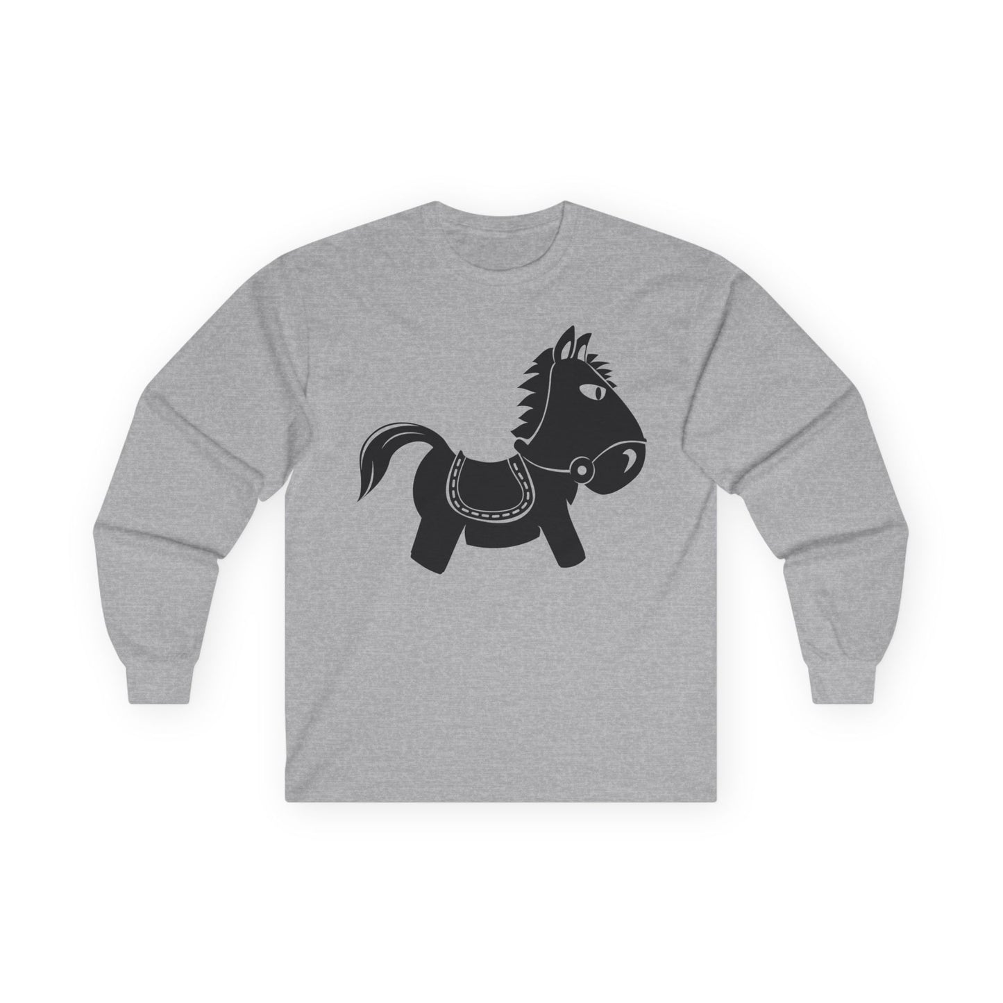 Unisex Ultra Cotton Long Sleeve Tee - Kids Rocking Horse X 300