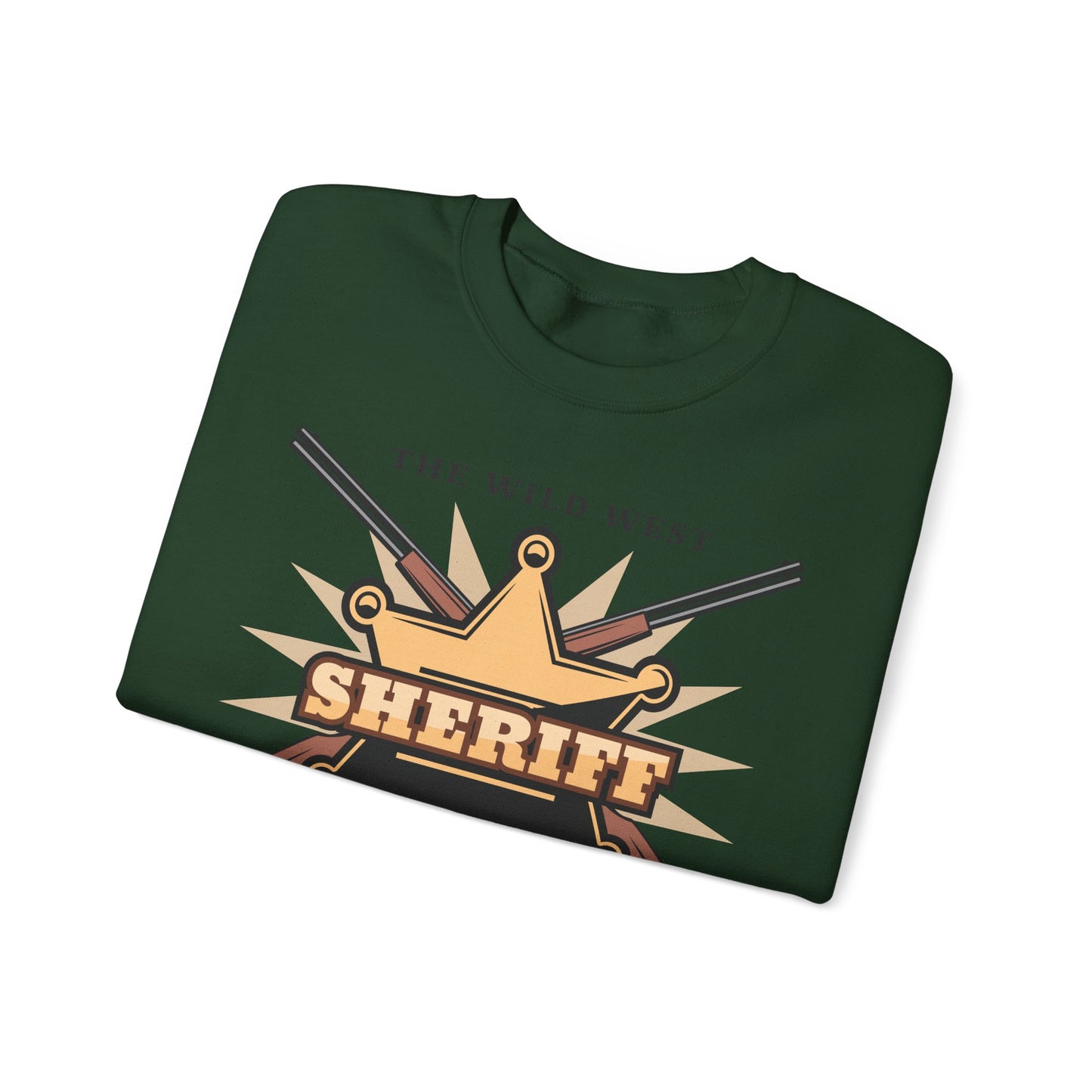 Crewneck Sweatshirt - Western Cowboy - The Wild West - Sheriff Department