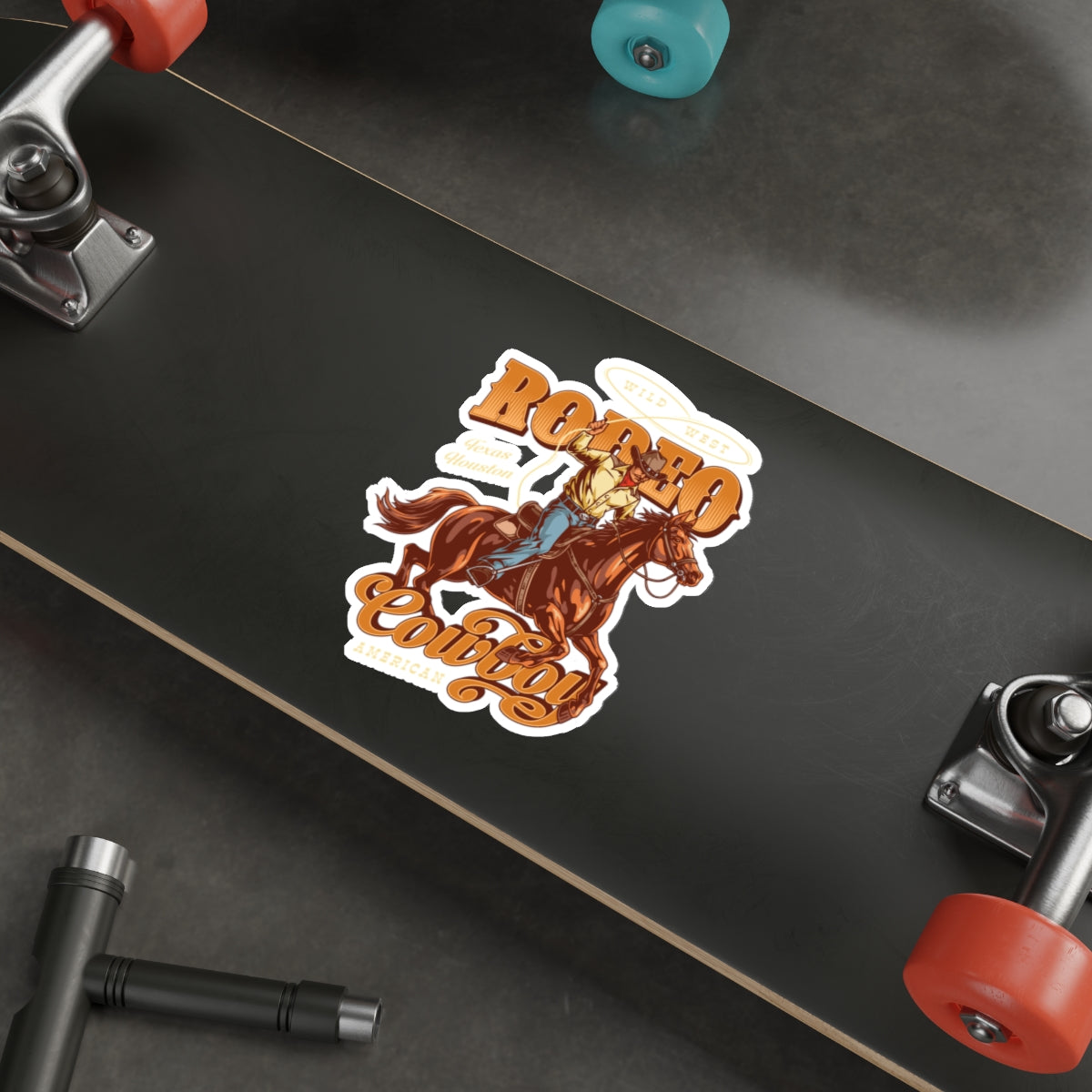Die-cut stickers - Wild West - Houston, Texas - American Rodeo Cowboy