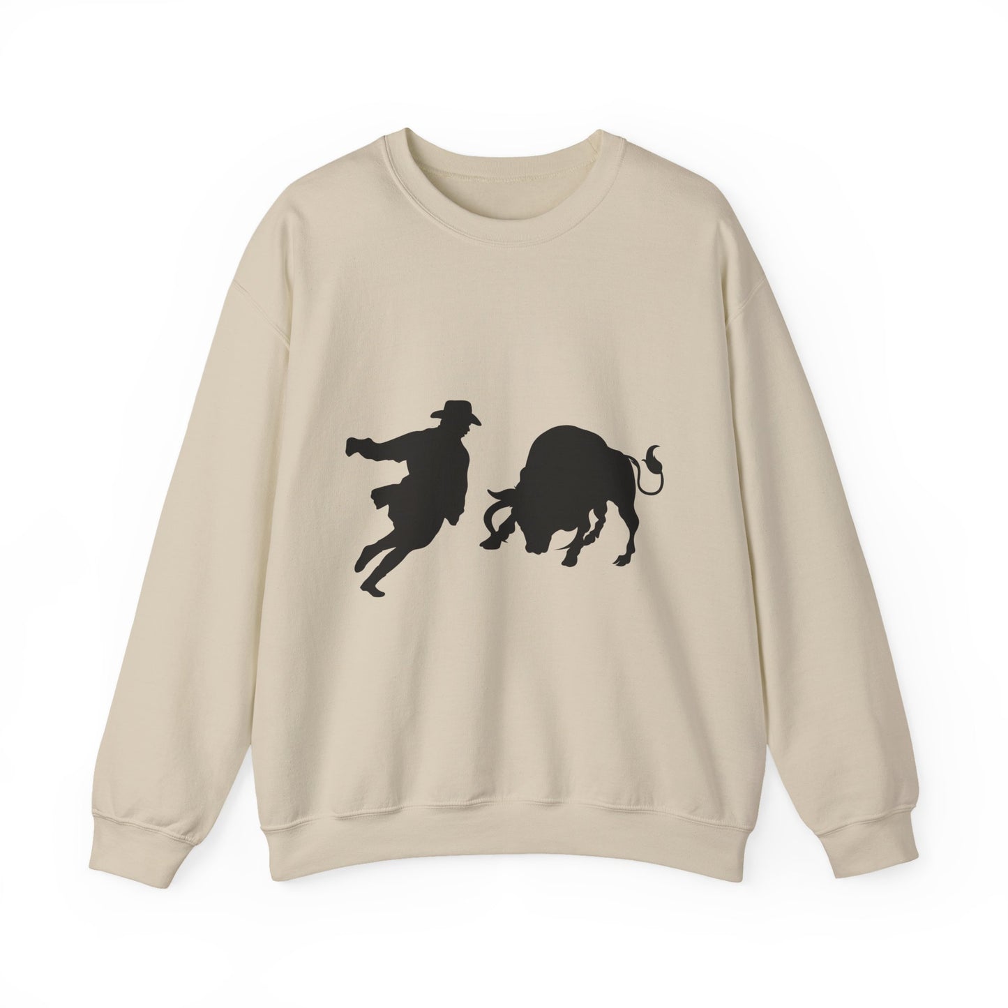 Crewneck Sweatshirt - Clown and Bull - Silhouette