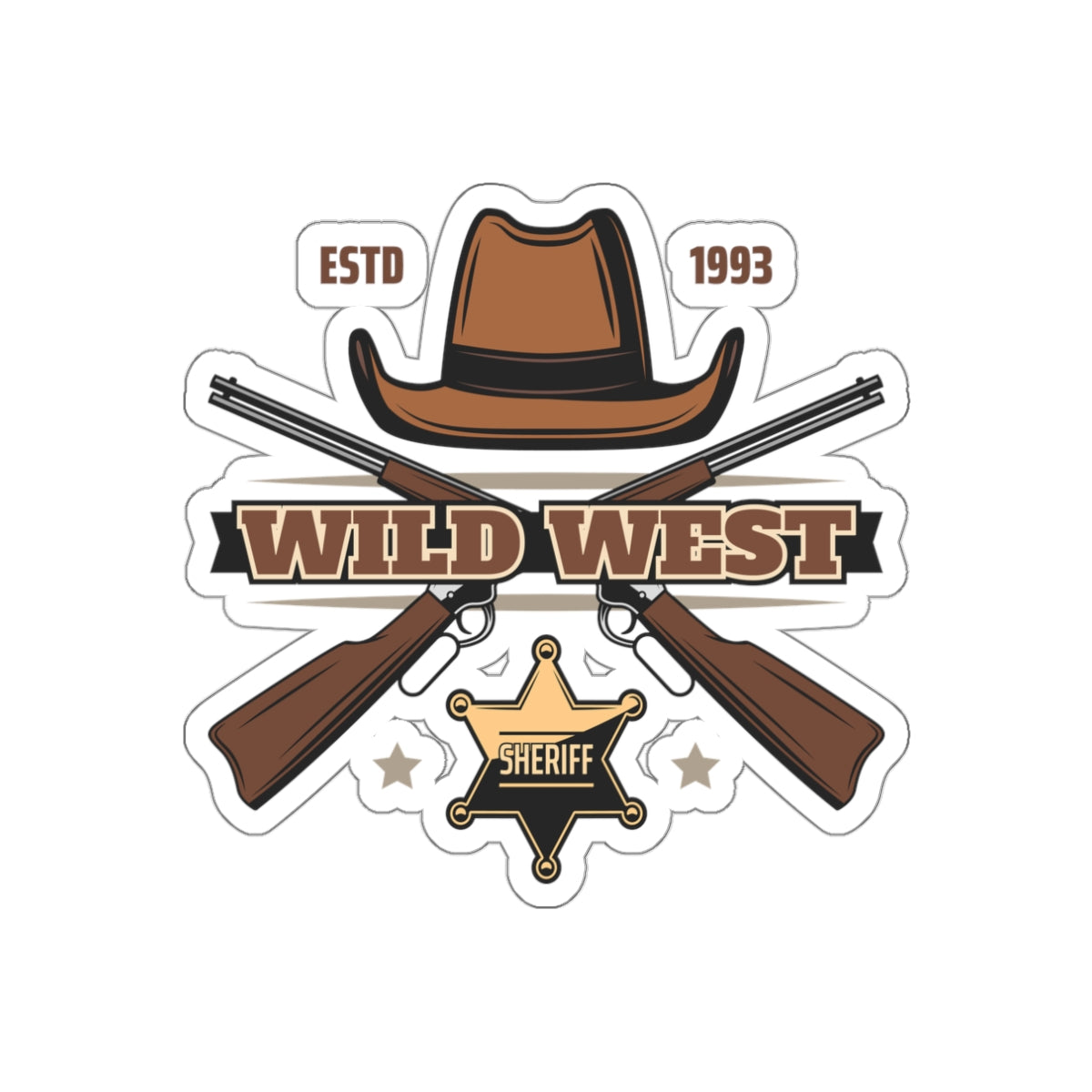 Die-cut stickers - Wild West - Sheriff