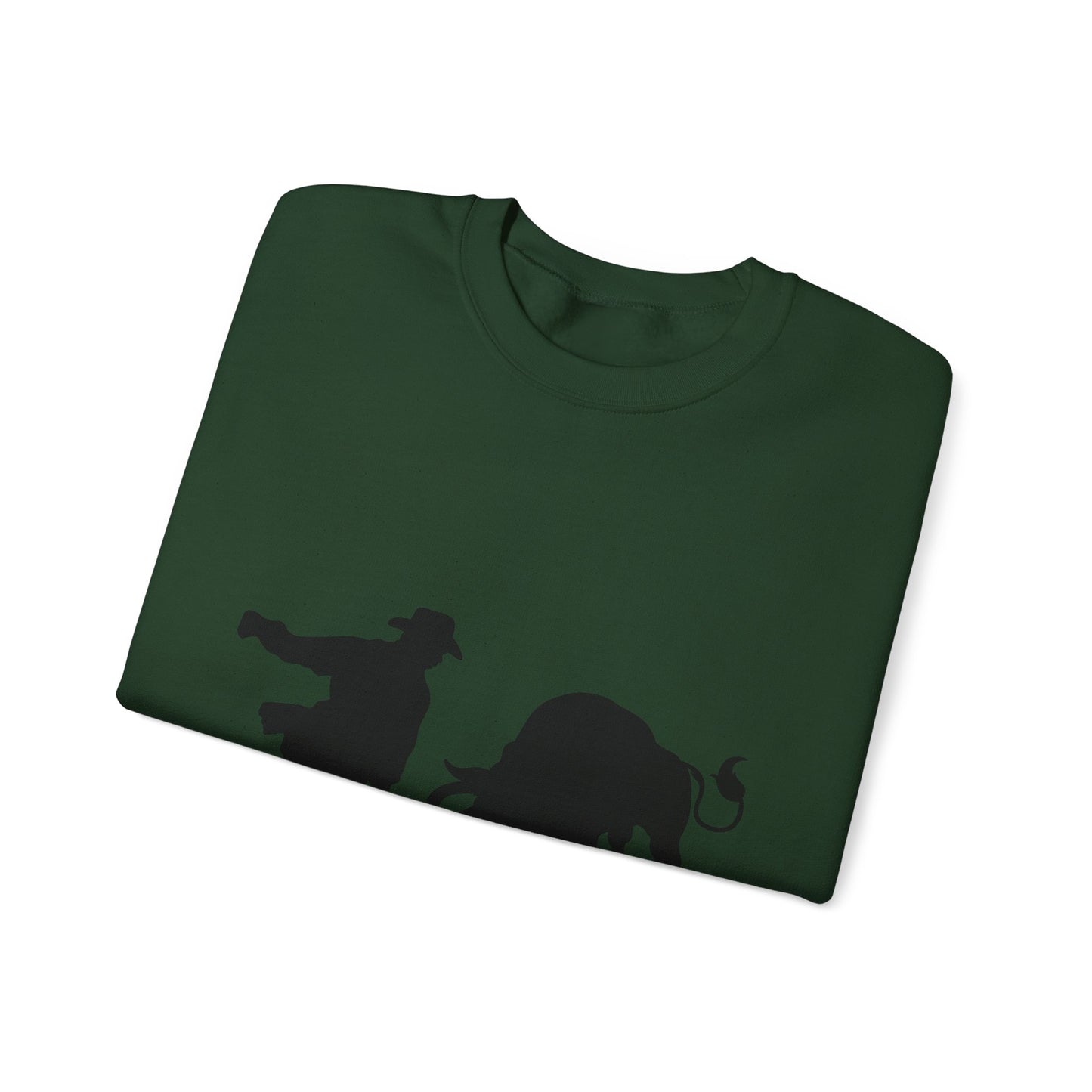 Crewneck Sweatshirt - Clown and Bull - Silhouette
