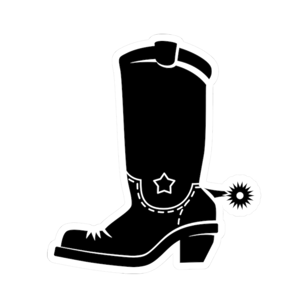 Kiss-Cut Stickers - Western Boot with Spur X 300