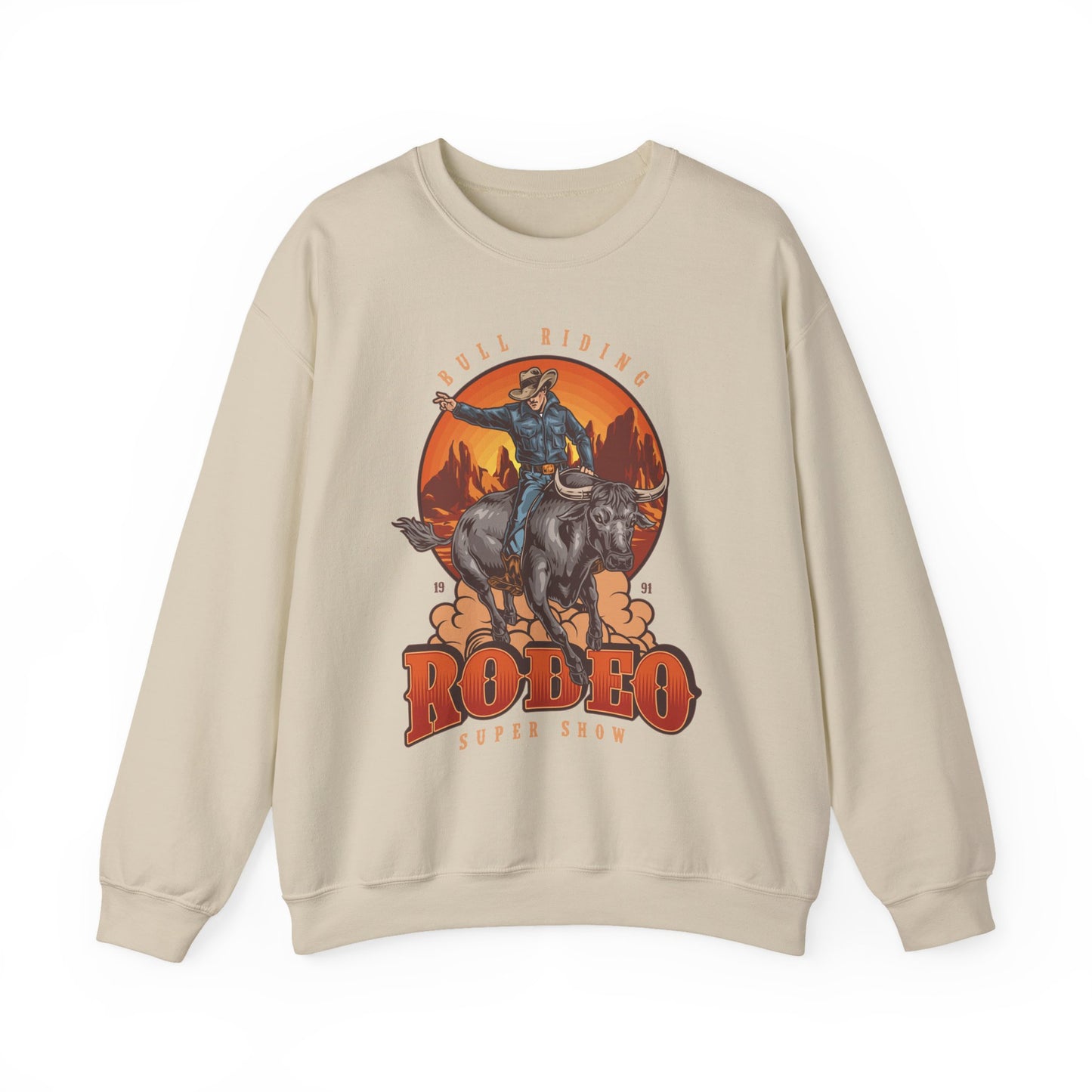 Crewneck Sweatshirt - Bull Riding - Rodeo Super Show