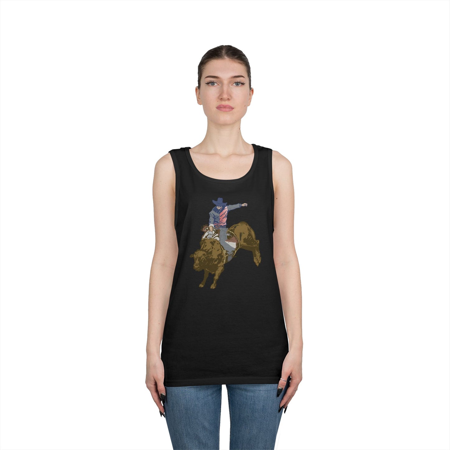 Unisex Heavy Cotton Tank Top - Cowboy - Rodeo