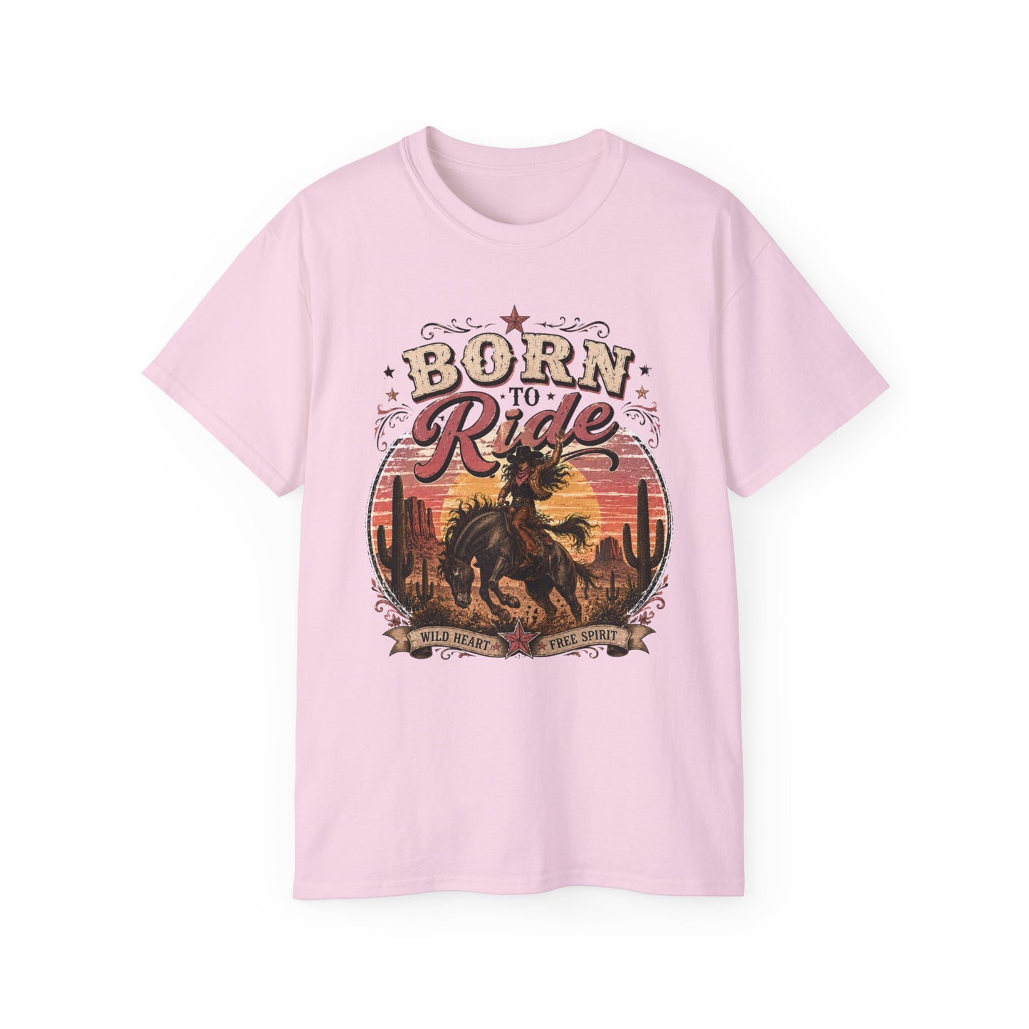 T-Shirt - Born to ride in the wild west