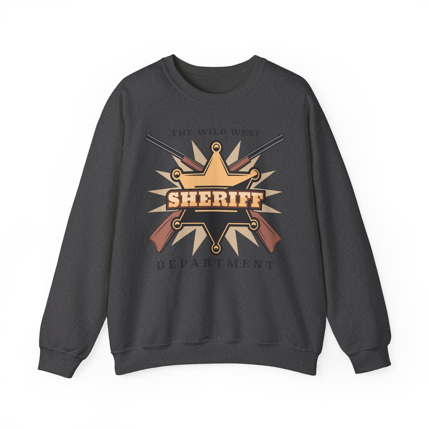 Crewneck Sweatshirt - Western Cowboy - The Wild West - Sheriff Department