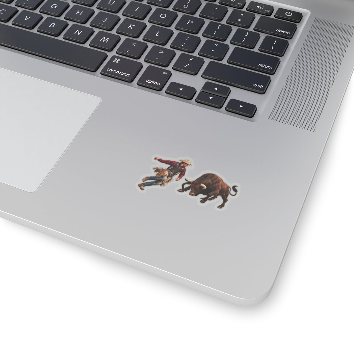 Kiss-Cut Stickers - Cowboys - Cowboy and Bull - Color - 3D Transparent