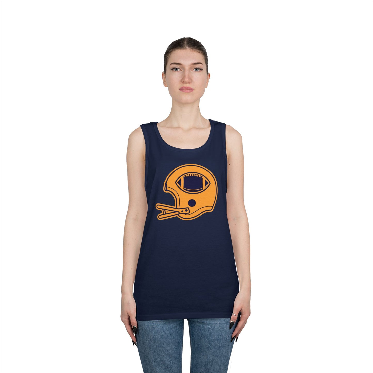 Unisex Heavy Cotton Tank Top - Football Helmet