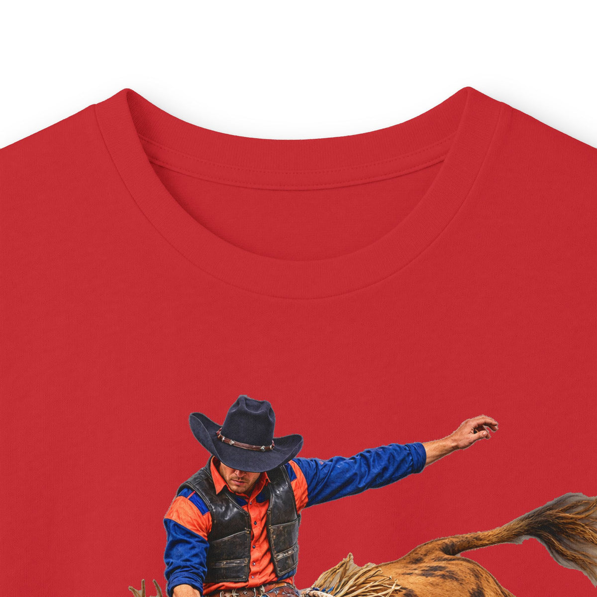 Unisex Ultra Cotton Long Sleeve Tee - Cowboys - Bull Rider - Oblique - without Text - 3D Transparent