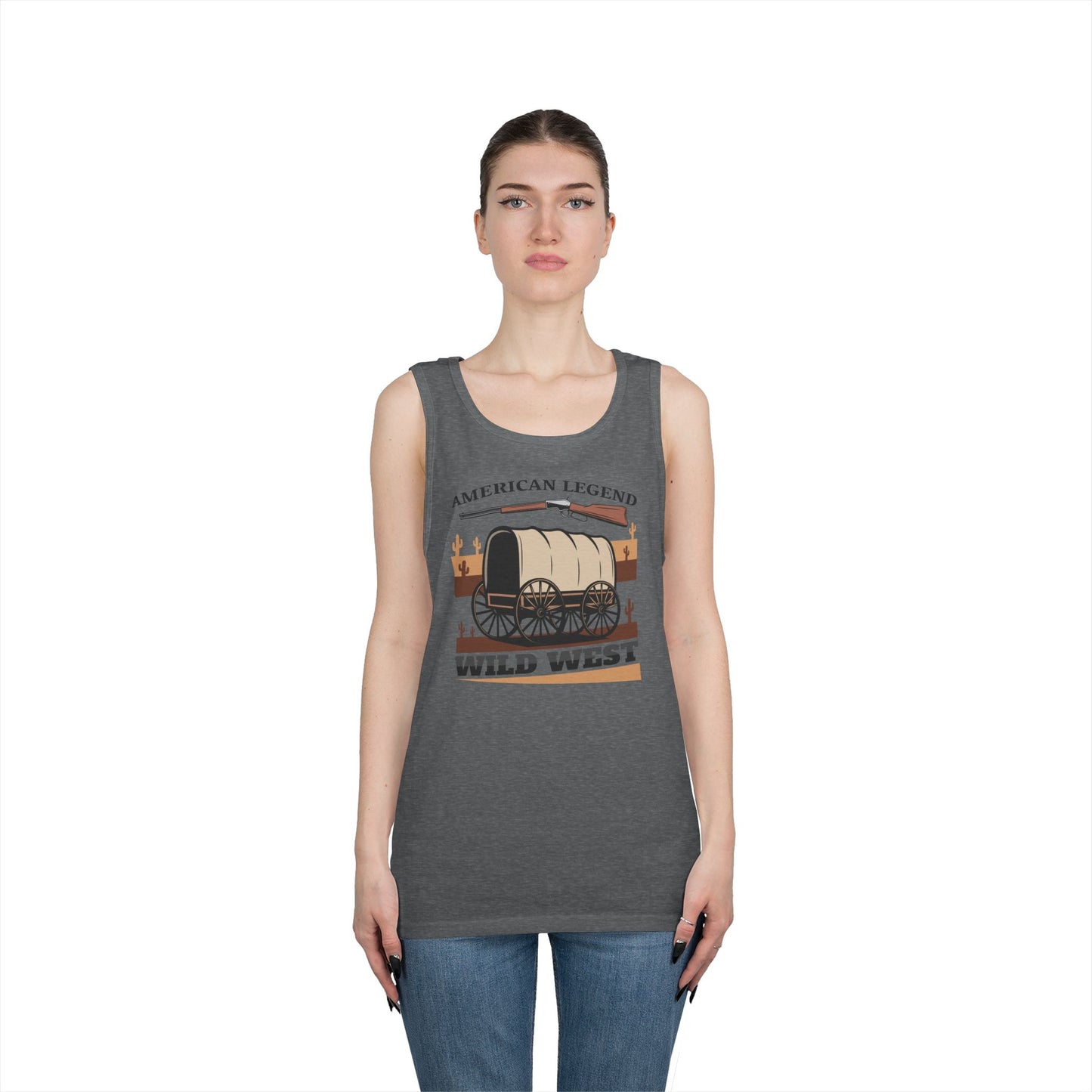 Unisex Heavy Cotton Tank Top - American Legend - Wild West