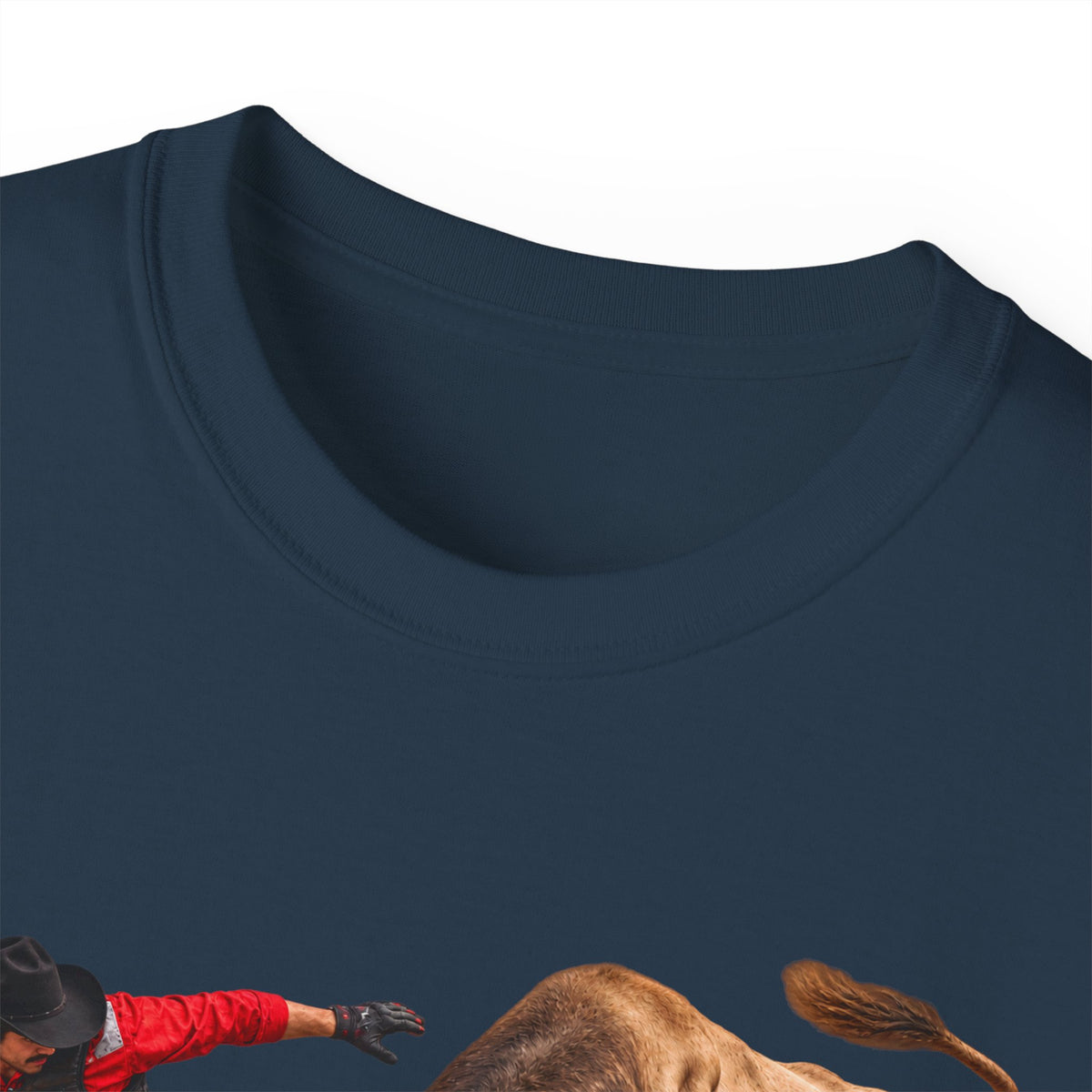 Unisex Ultra Cotton Tee - Rodeo - Bull and Clown - 3D