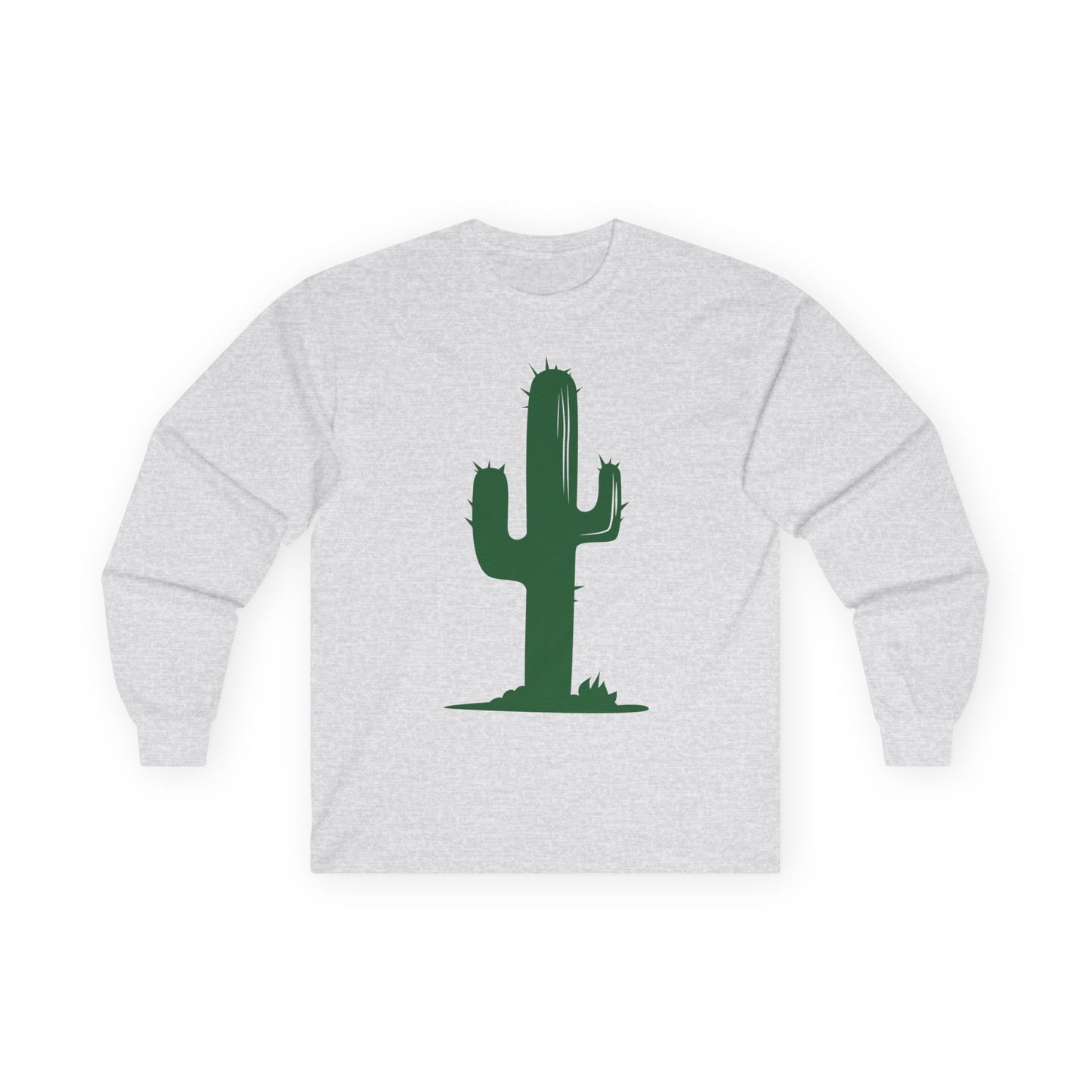 Unisex Ultra Cotton Long Sleeve Tee - Green Western Cactus X 300