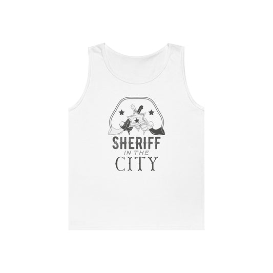 Unisex Heavy Cotton Tank Top - Sheriff in the City