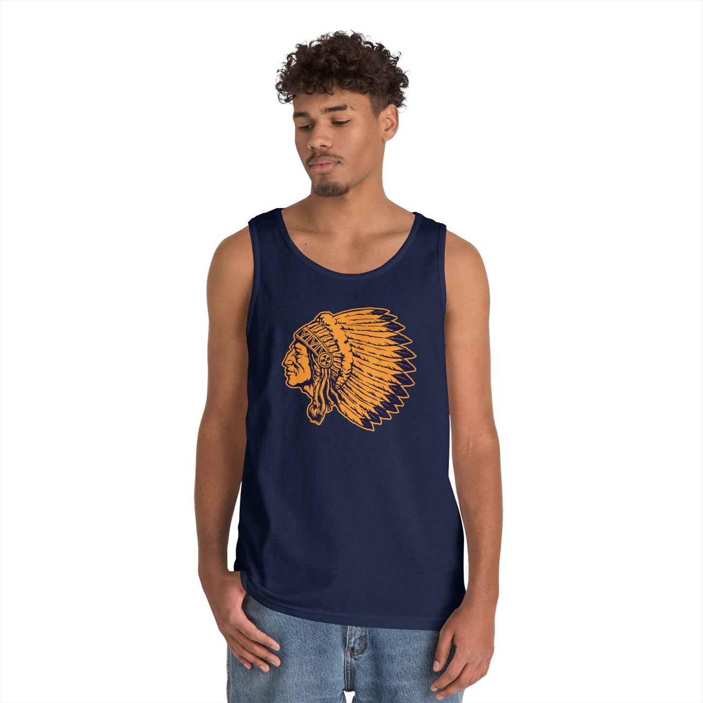 Unisex Heavy Cotton Tank Top - Indian Chief