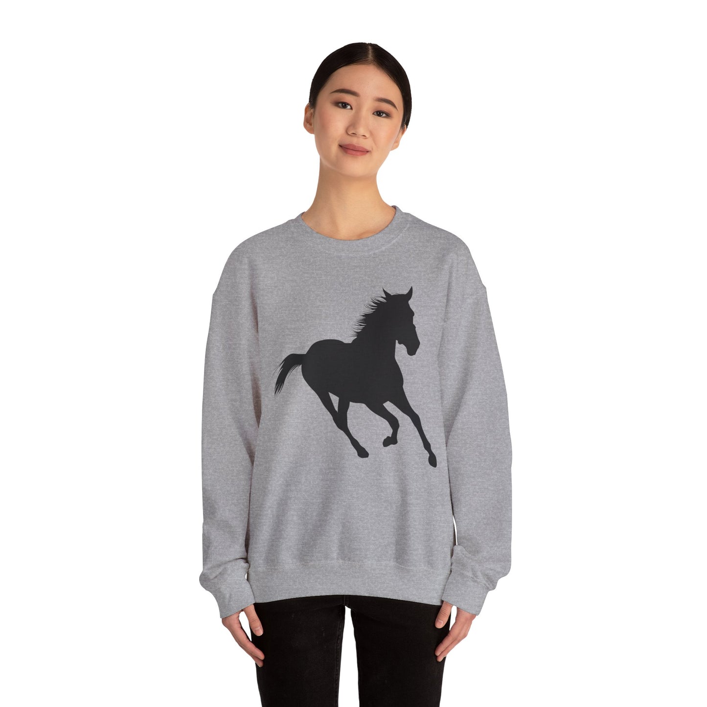 Crewneck Sweatshirt - Wild Horse - Running Leaning Left X 300