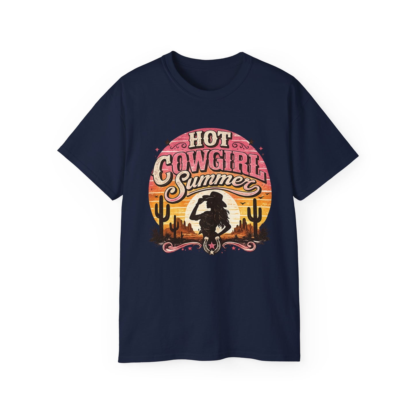T-Shirt - Hot cowgirl summer at sunset