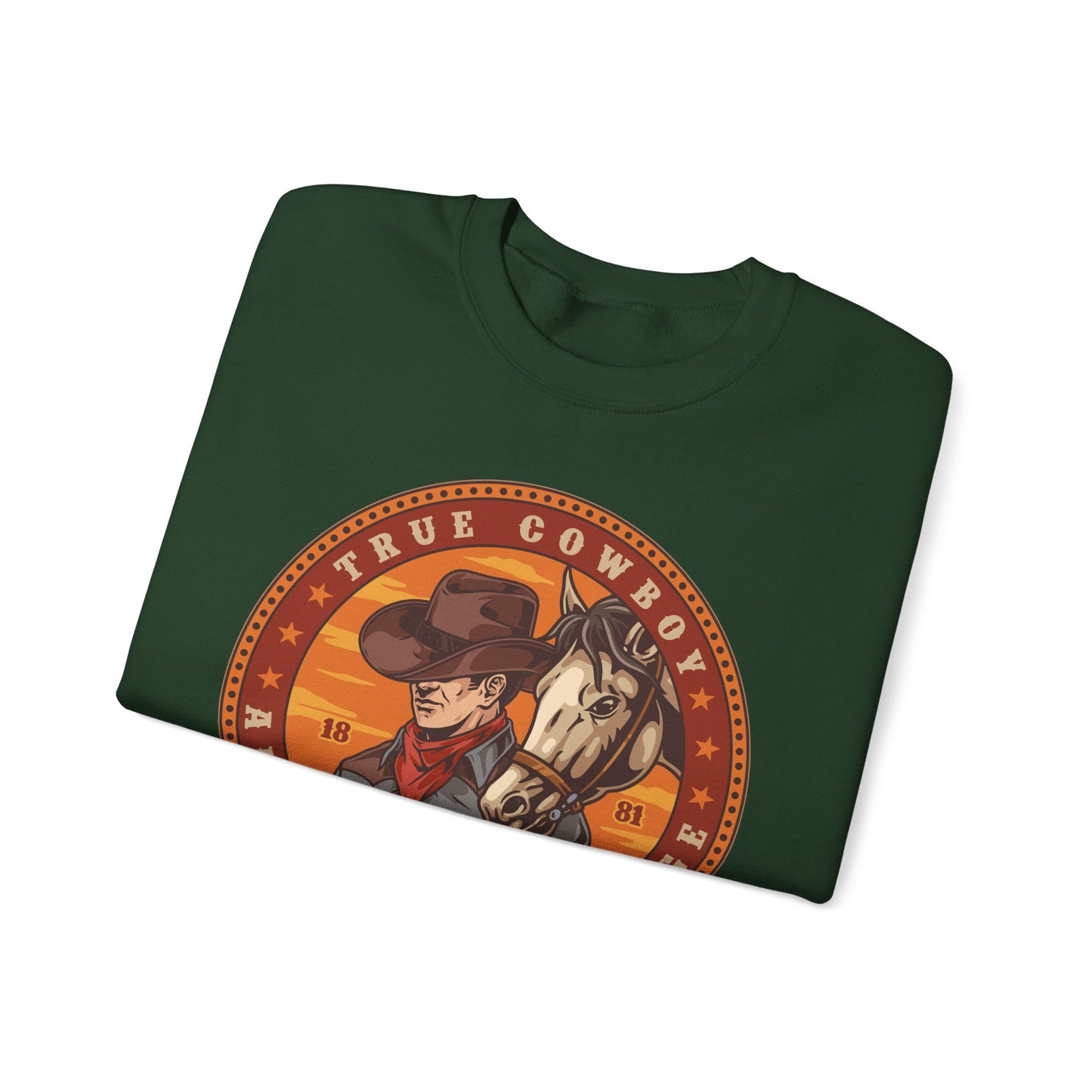Crewneck Sweatshirt - True Cowboy - American Heritage