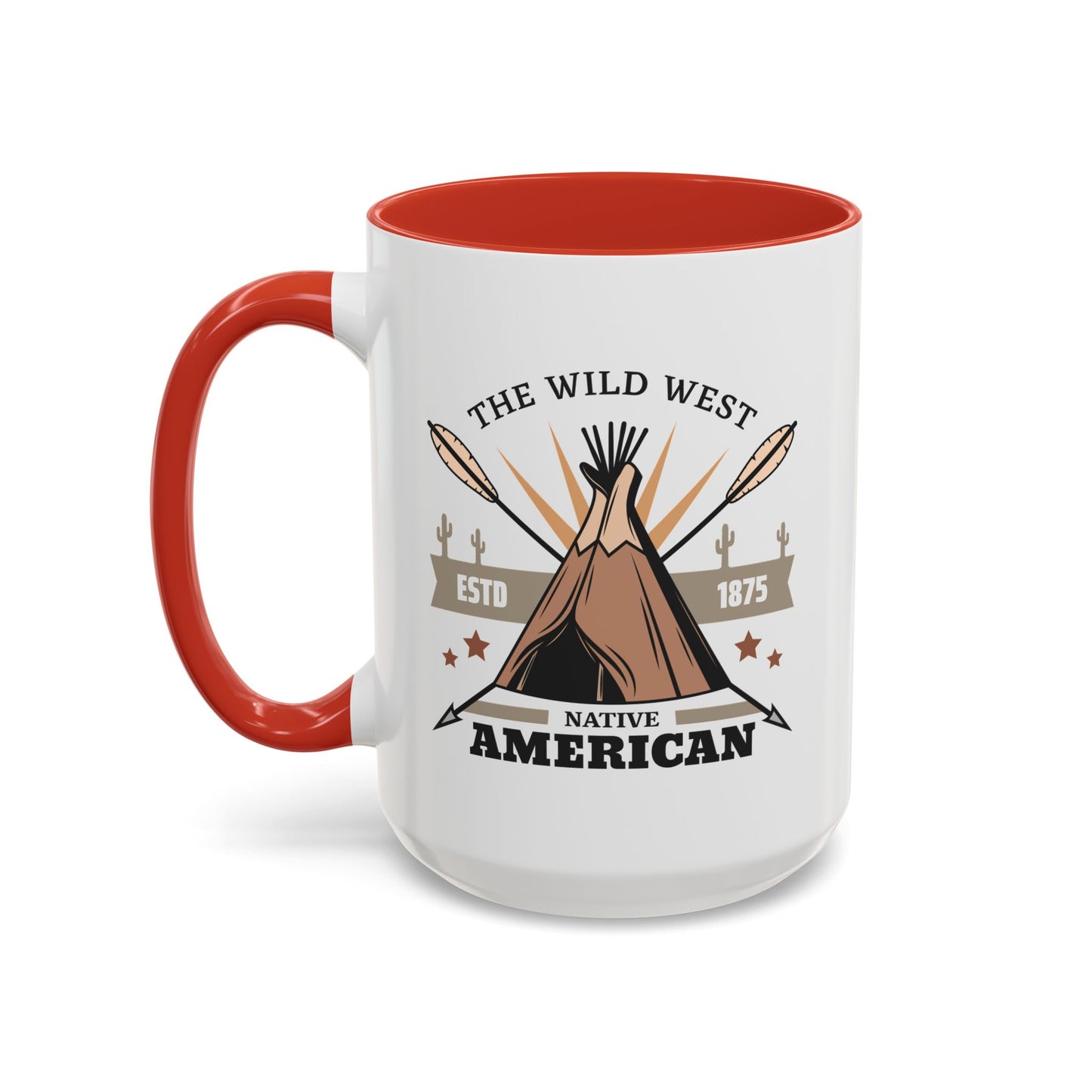 Accent Coffee Mug (11, 15oz) - The Wild West - Native American