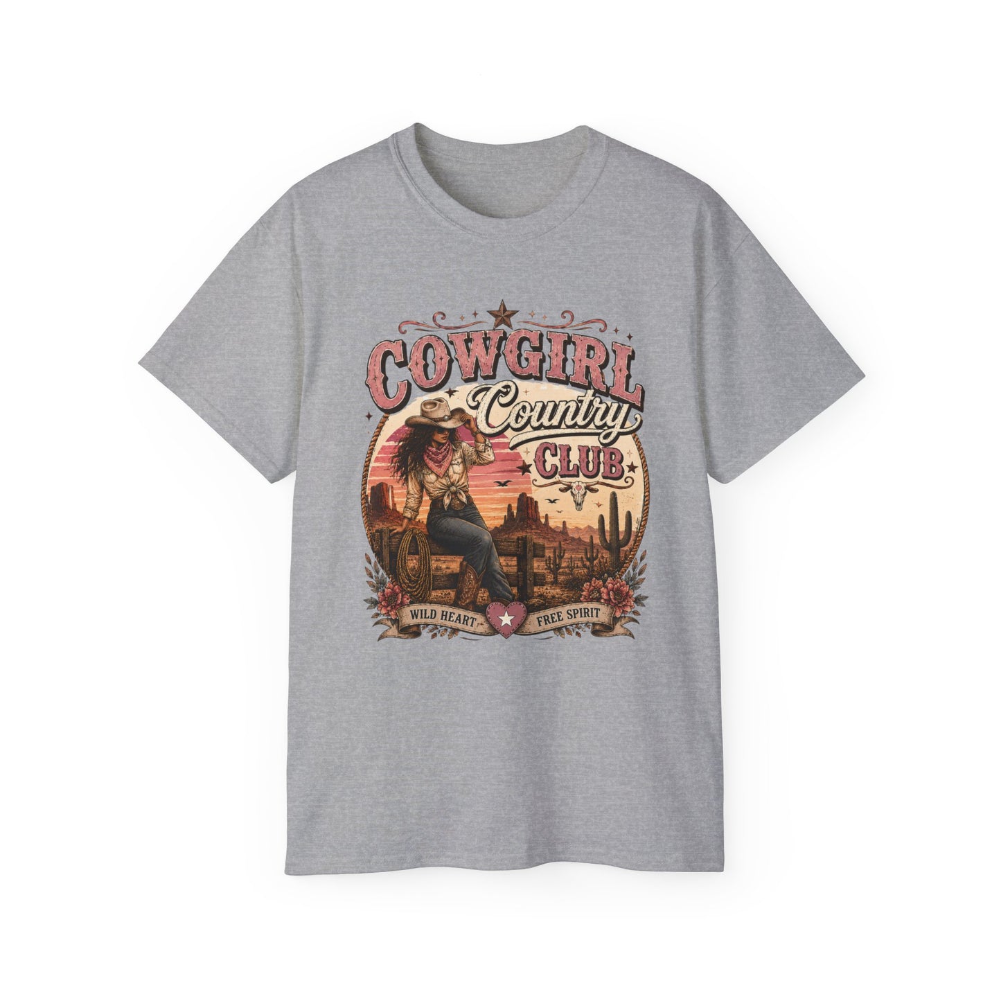T-Shirt - Cowgirl country club emblem