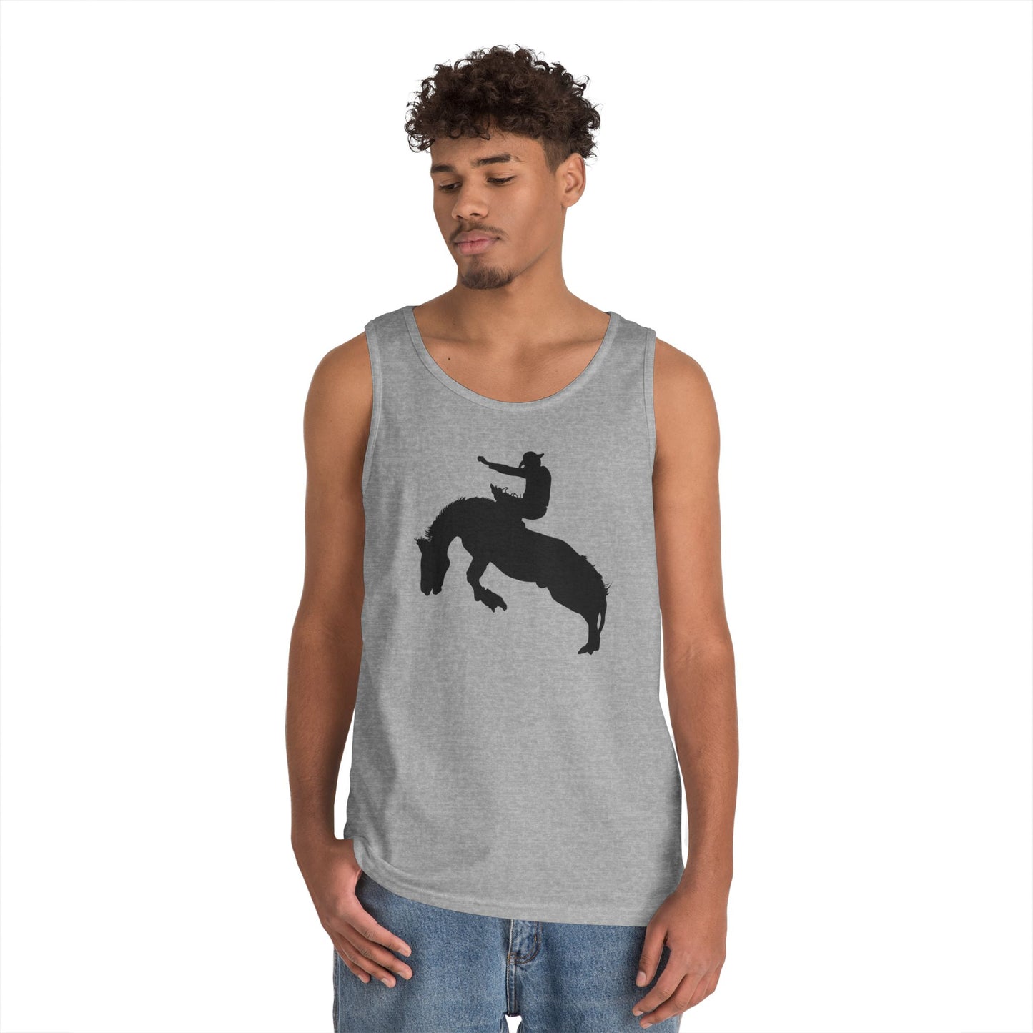 Unisex Heavy Cotton Tank Top - Augusta - Rodeo - Silhouette
