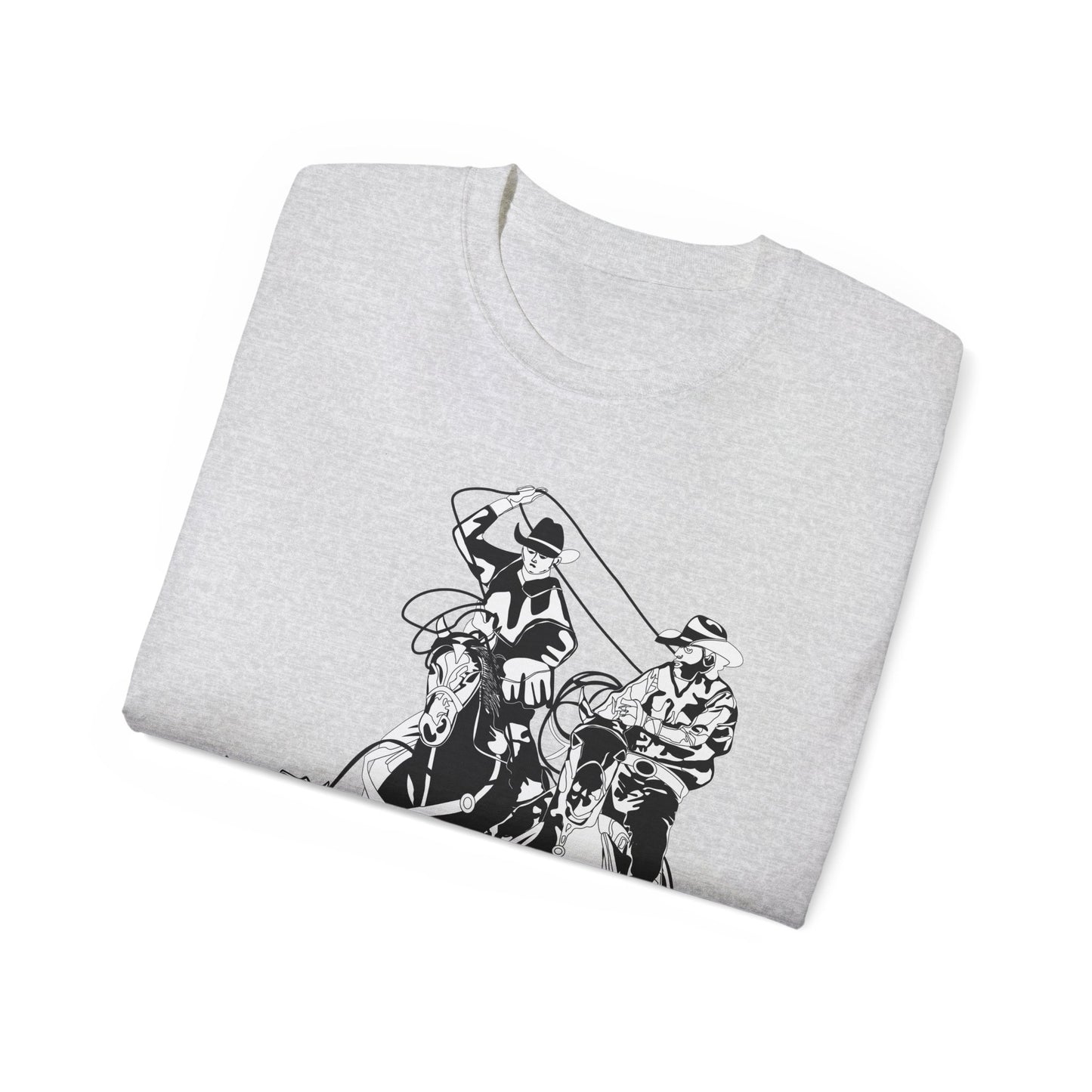 Unisex Ultra Cotton Tee - California Rodeo - Salinas Team Roping - BW