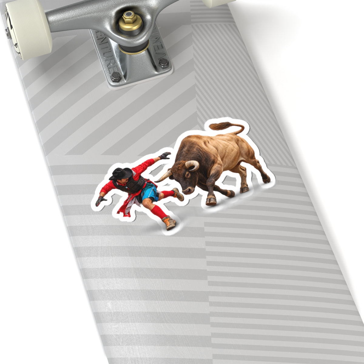 Kiss-Cut Stickers - Rodeo - Bull and Clown - 3D