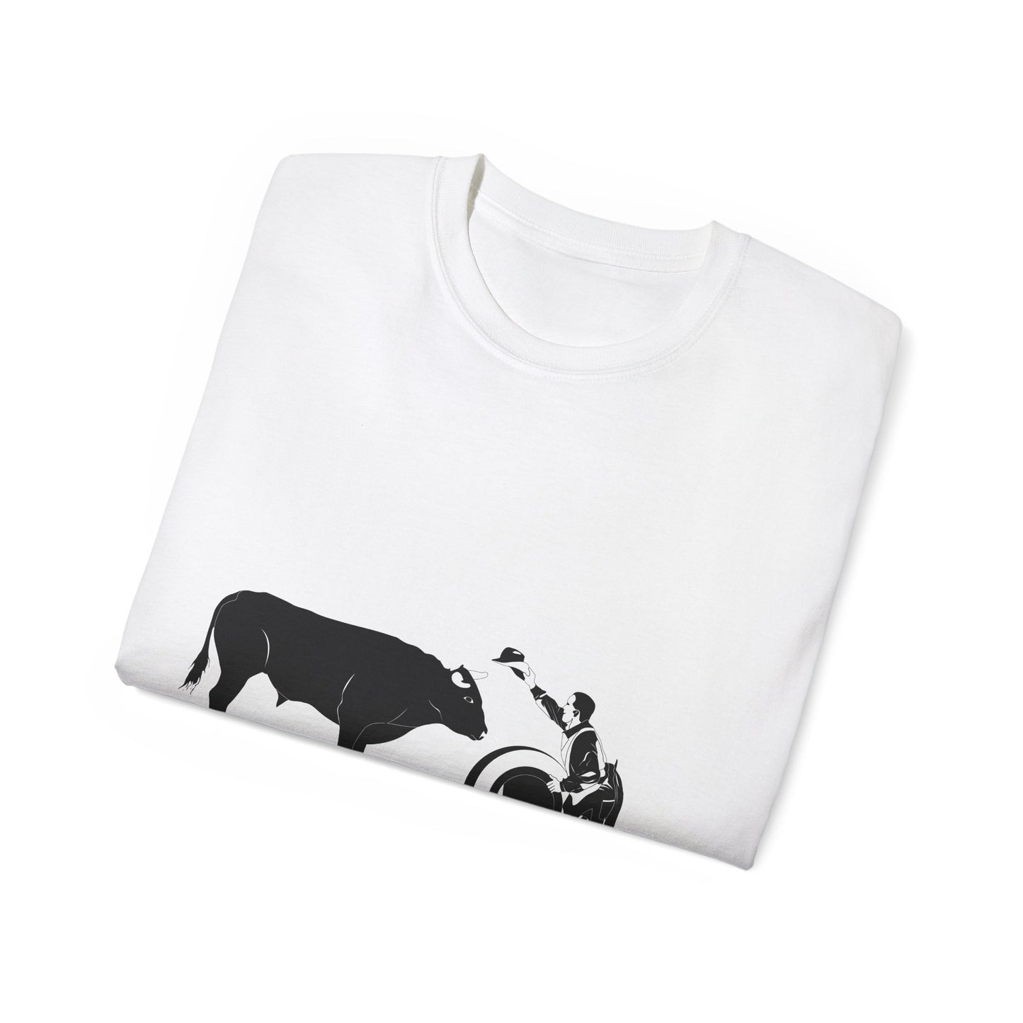 Unisex Ultra Cotton Tee - Clown and Bull - BW