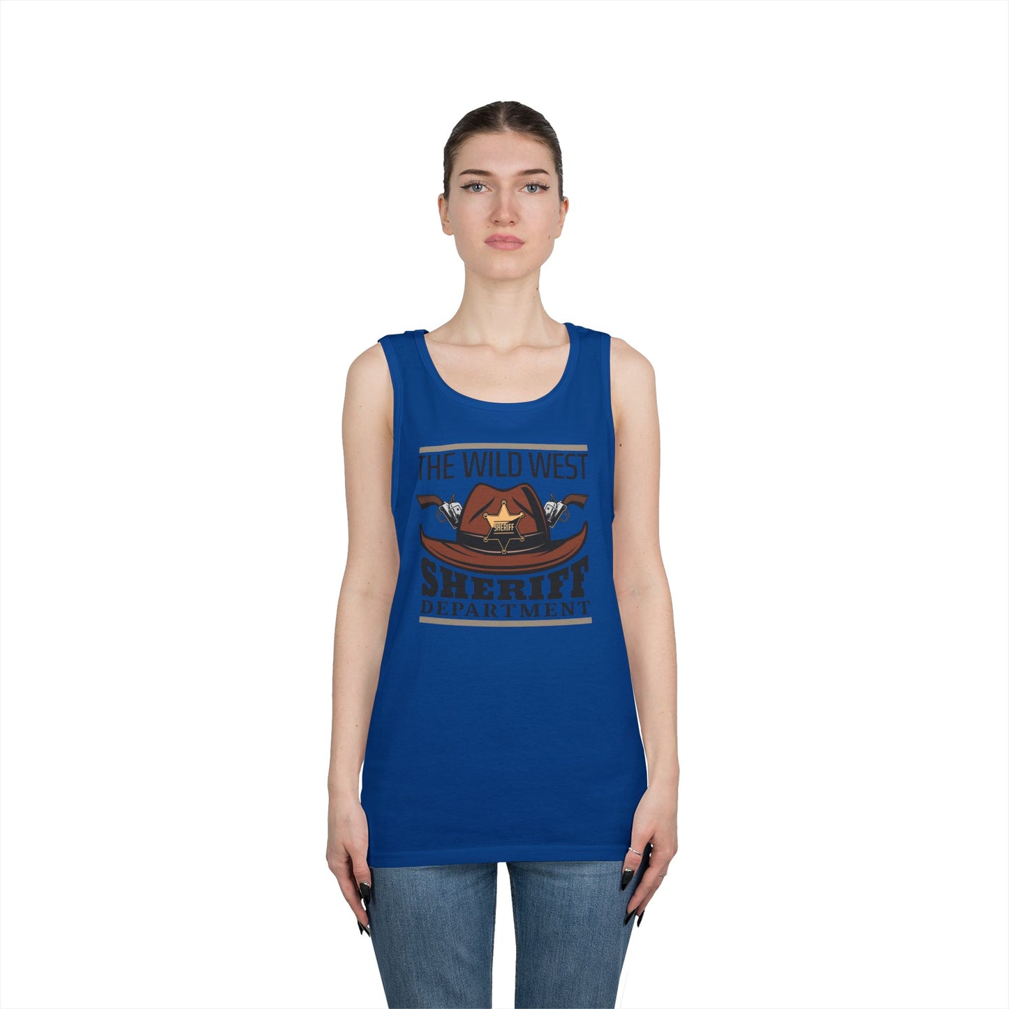 Unisex Heavy Cotton Tank Top - The Wild West - Sheriff Department