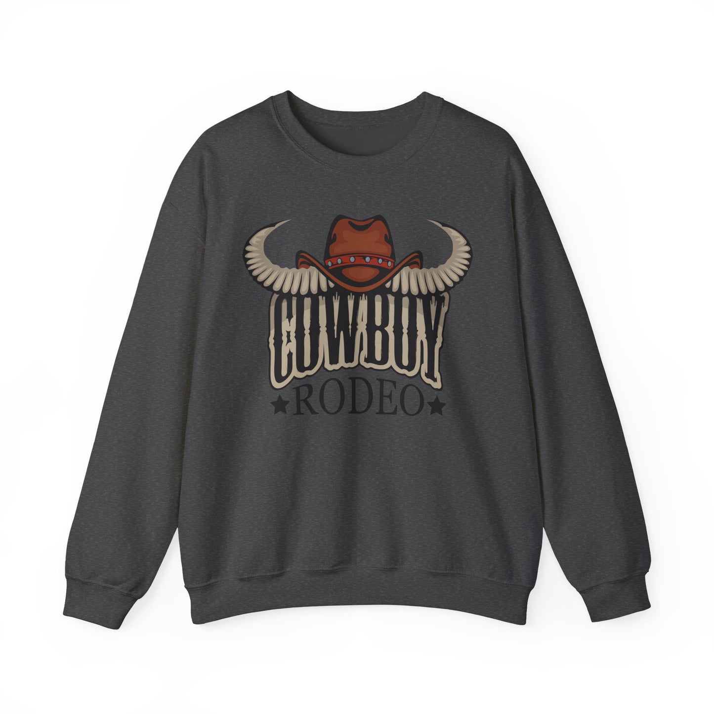 Crewneck Sweatshirt - Cowboy Rodeo - Horn