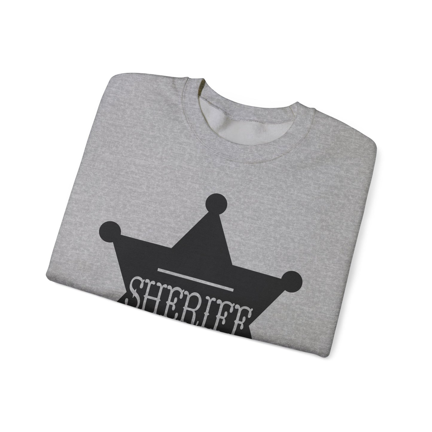 Crewneck Sweatshirt - Sheriff Badge w Txt Sheriff X 300