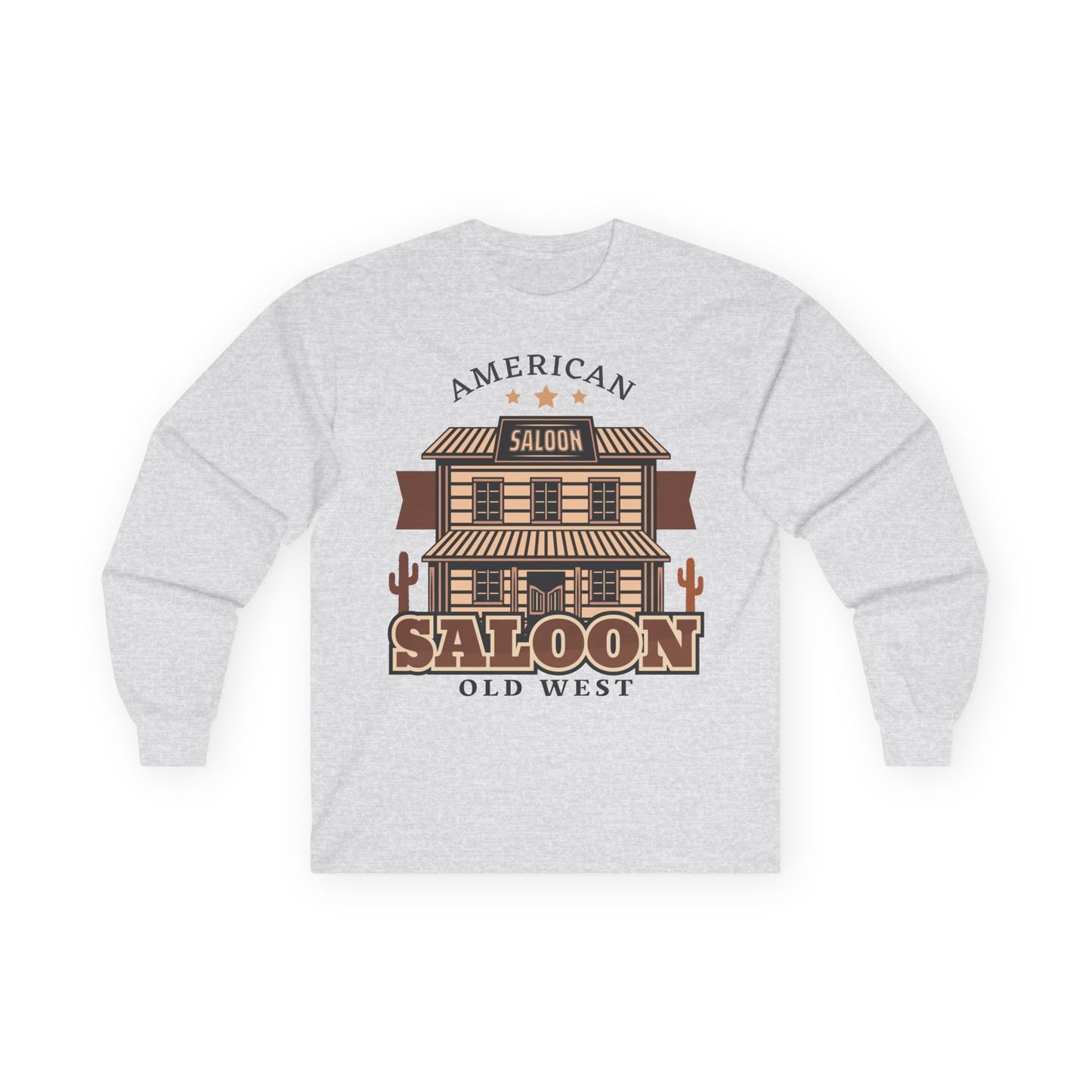 Unisex Ultra Cotton Long Sleeve Tee - American Cowboy - Saloon - Wild West
