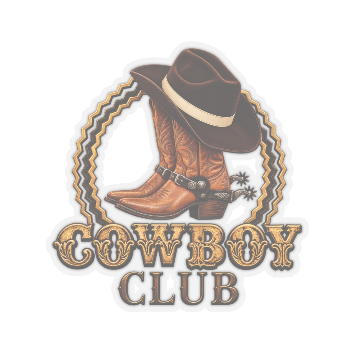 Kiss-Cut Stickers - Cowboys - Cowboy Club - Color - 3D Transparent