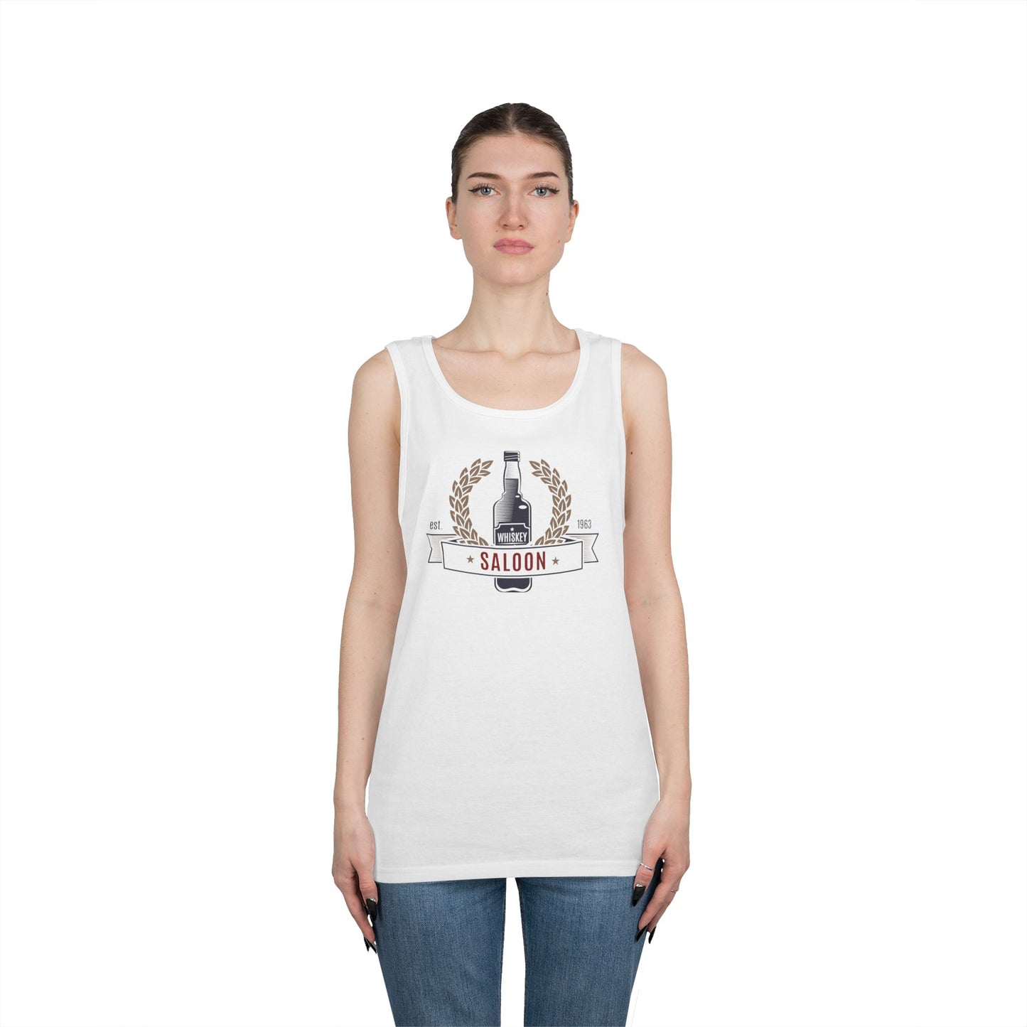 Unisex Heavy Cotton Tank Top - Saloon - Whiskey