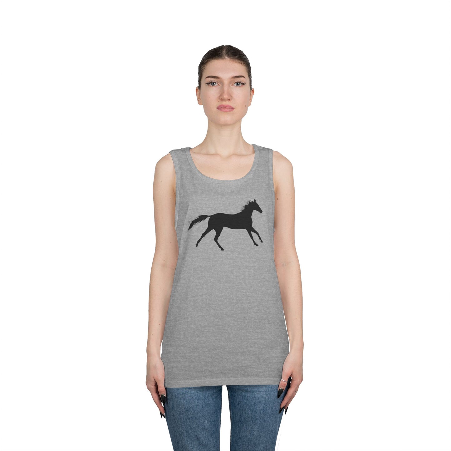 Unisex Heavy Cotton Tank Top - Wild Horse - Running X 300