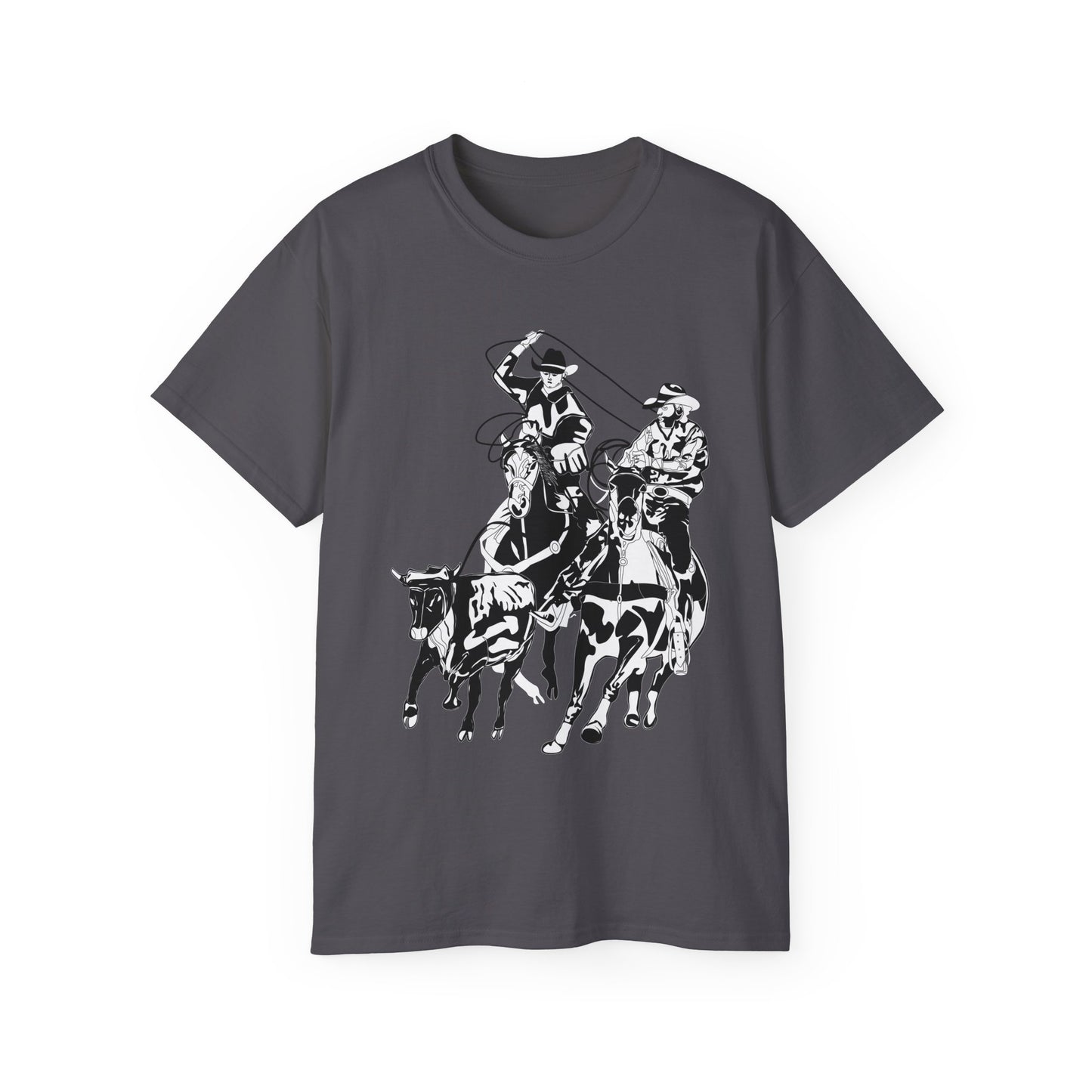 Unisex Ultra Cotton Tee - California Rodeo - Salinas Team Roping - BW