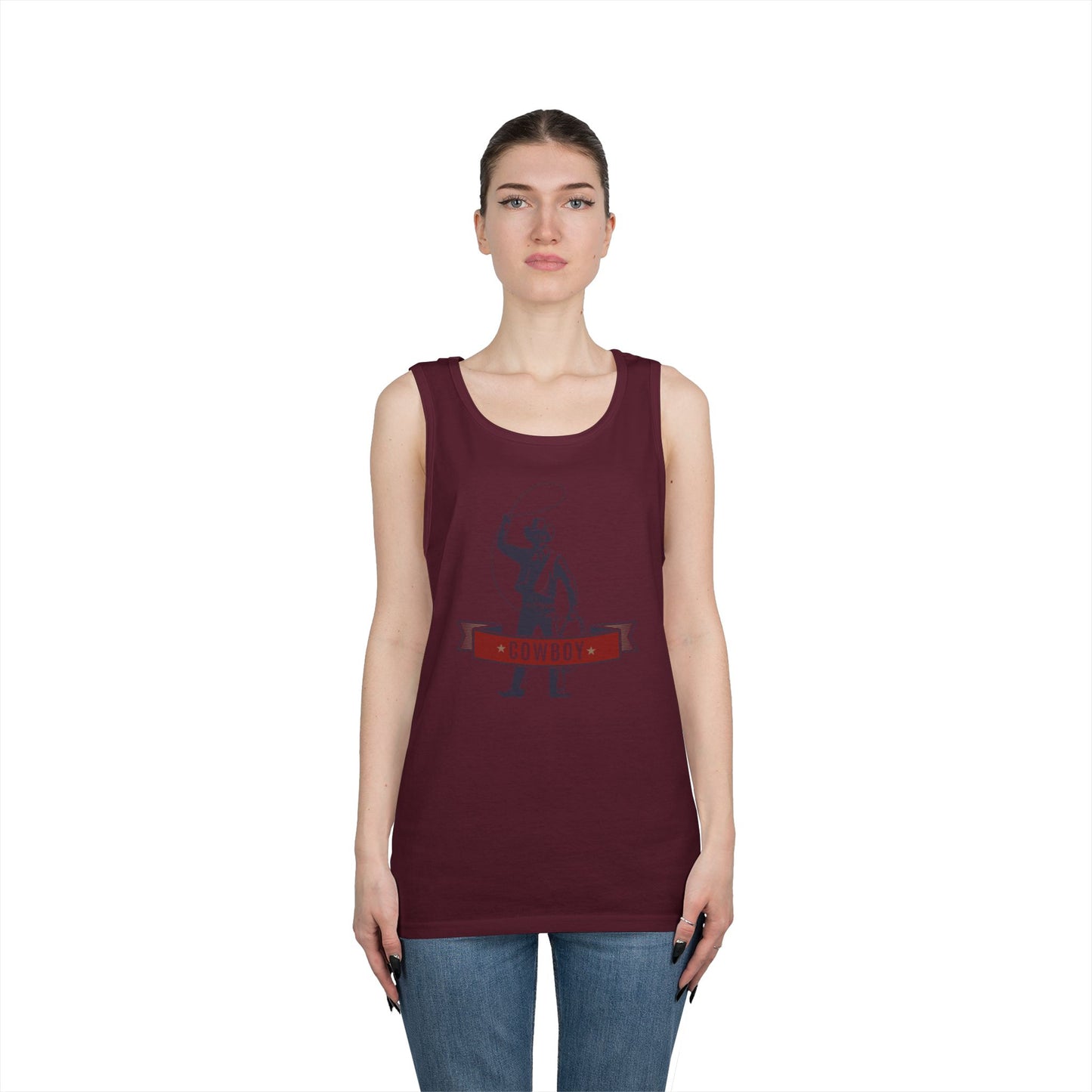 Unisex Heavy Cotton Tank Top - Cowboy - The Wild West
